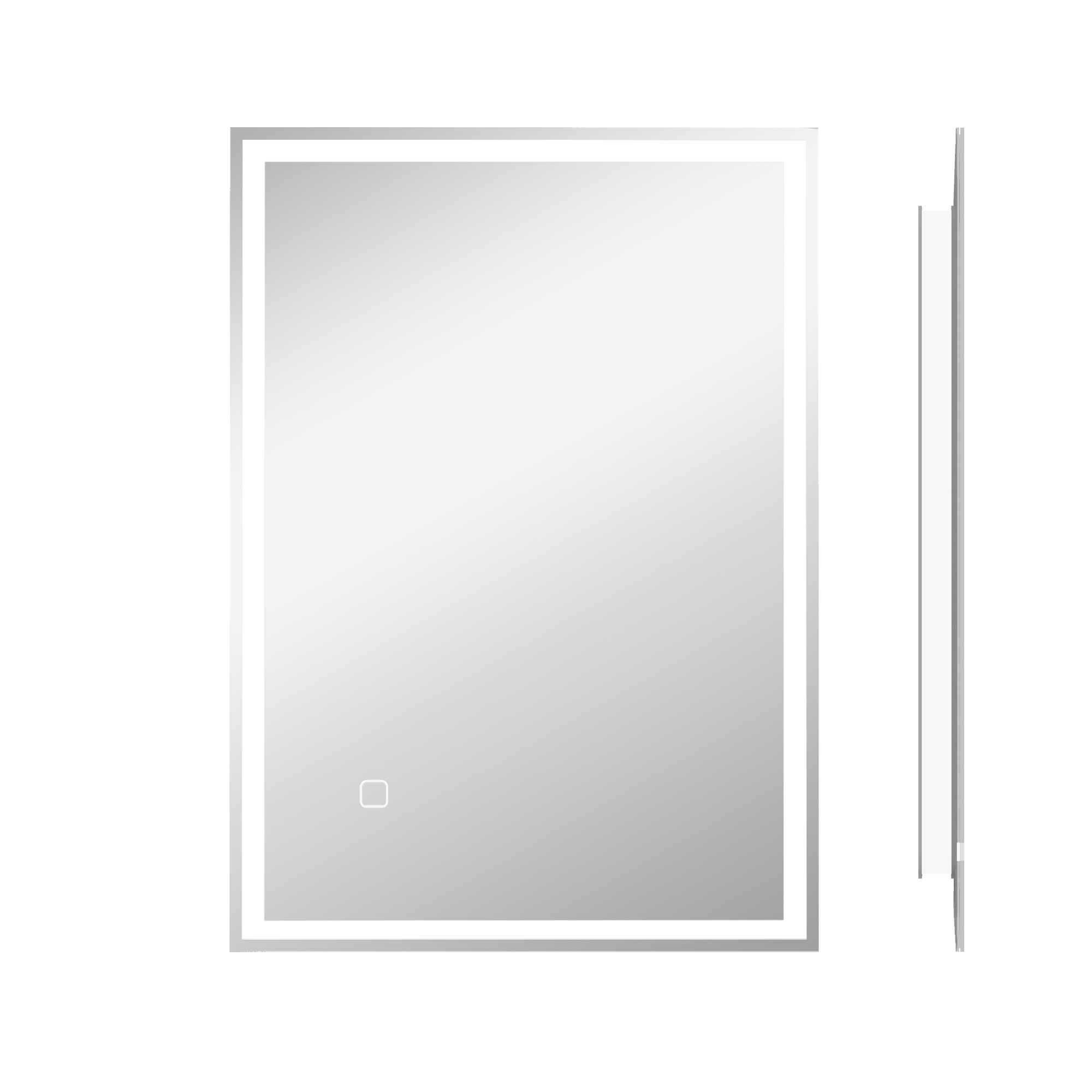 HOMCOM LED-Badezimmerspiegel Wandspiegel 80x60cm, beschlagfrei mit Touchschalter, IP44 für modernes Badezimmer   Aosom.de
