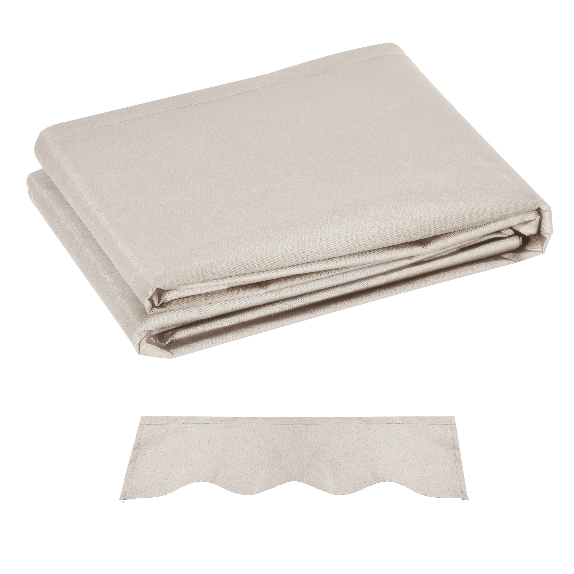 Outsunny Ersatzbespannung für einziehbare Markise, Ersatzstoff für Gelenkarmmarkise 3x2,5 m aus Polyester, UV-Schutz 50+, für Balkon, Patio, Terrasse, Außenbereich, Garten, Creme   Aosom