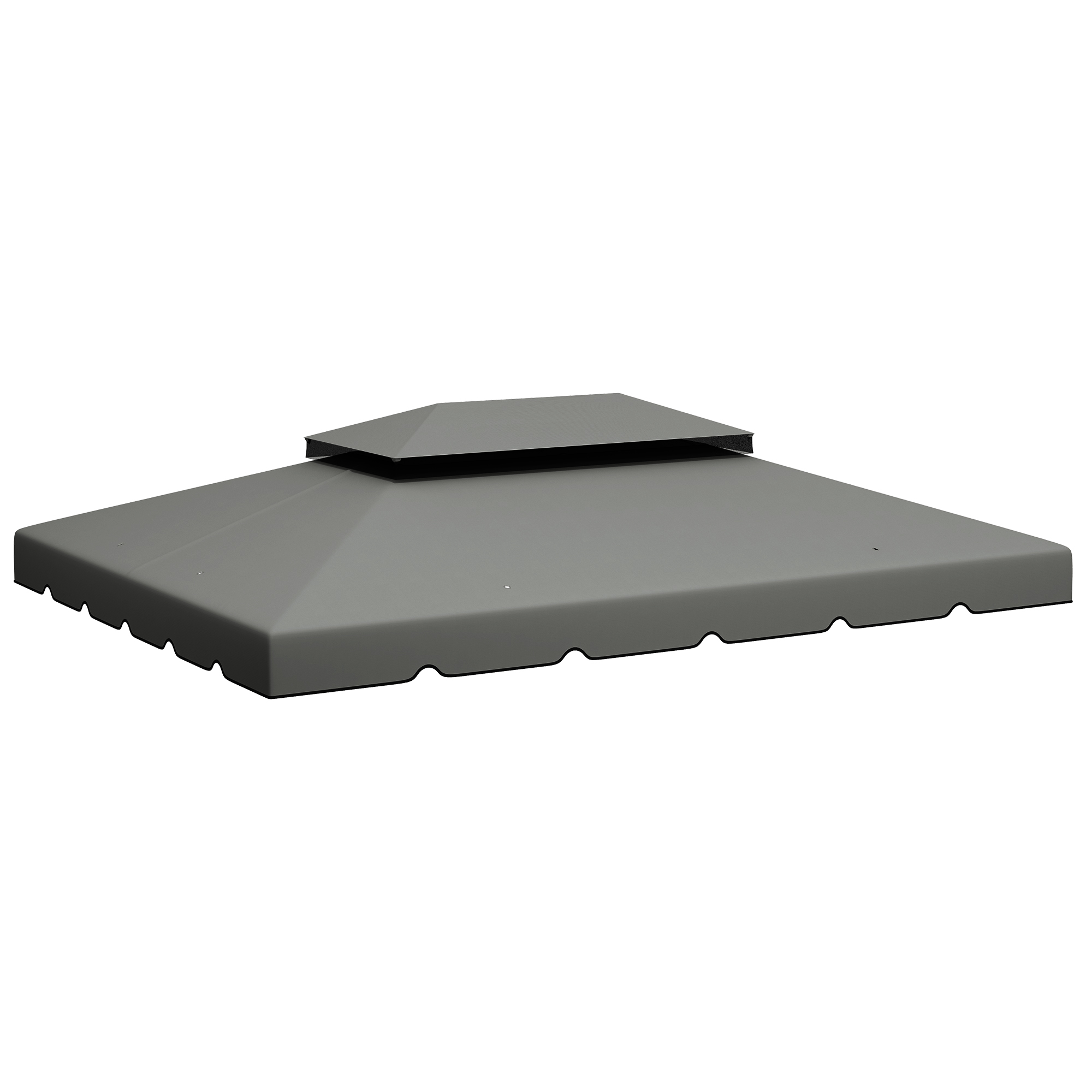 Outsunny Ersatzdach für Pavillon, 4x3 m, Ersatzbezug mit Doppeldach, 8 Ablauföffnungen, NUR Ersatzdach für Pavillon Gazebo, Beige   Aosom