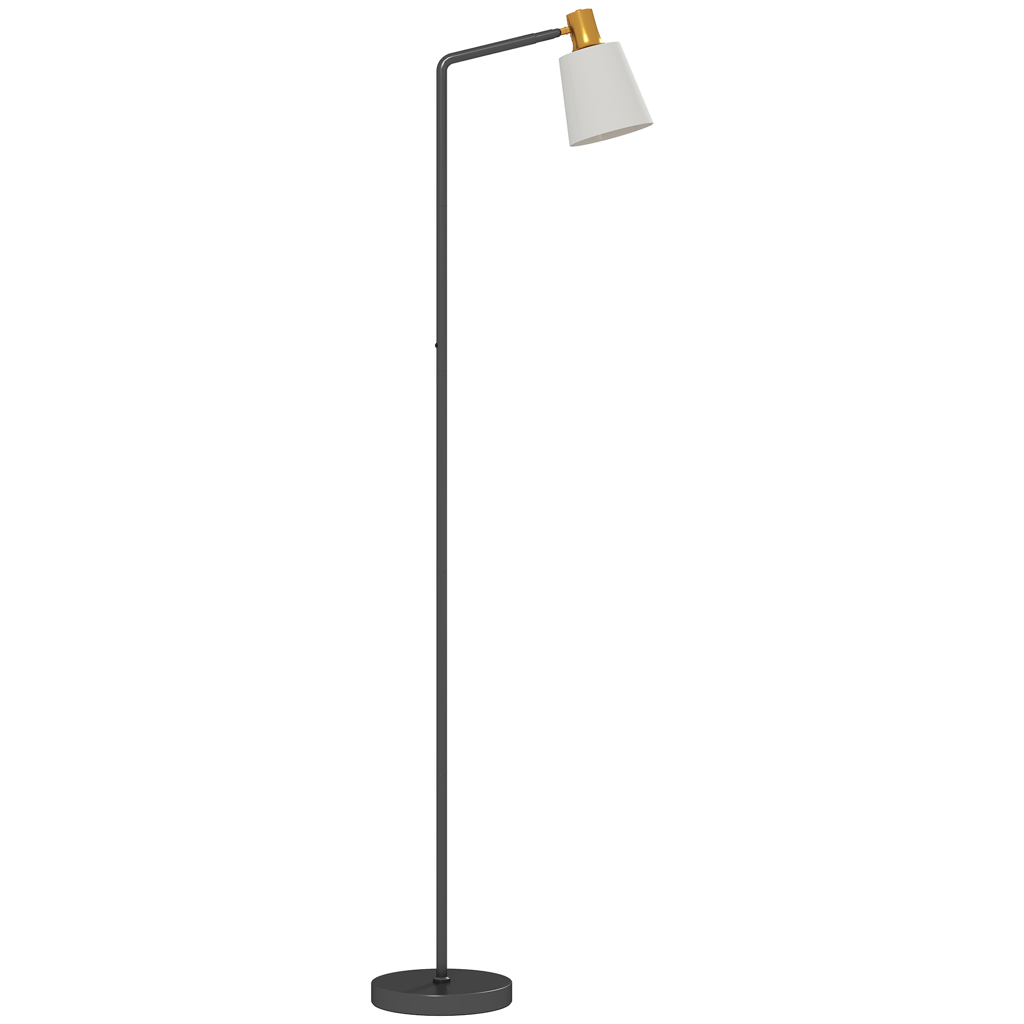 HOMCOM LED Stehlampe Wohnzimmer Stehleuchte mit 350° drehbar Kopf Modern Standleuchte mit 3000K/4000K/6500K Farbtemperaturen für Wohnzimmer Schlafzimmer Schwarz   Aosom