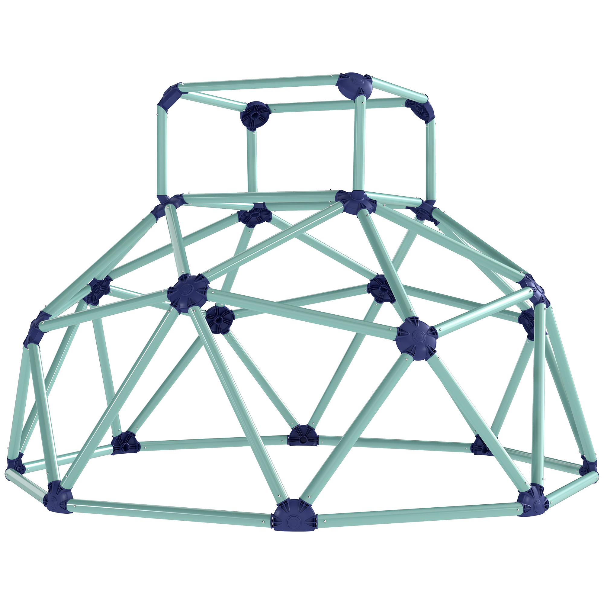 AIYAPLAY Kletterkuppel Ø182,5cm Outdoor Klettergerüst UV-beständig, wasserdicht Kletterdom für Kinder bis zu 90 kg, Outdoor-Spielplatz für Kinder von 3 bis 8 Jahren Kunststoff Blau   Aosom