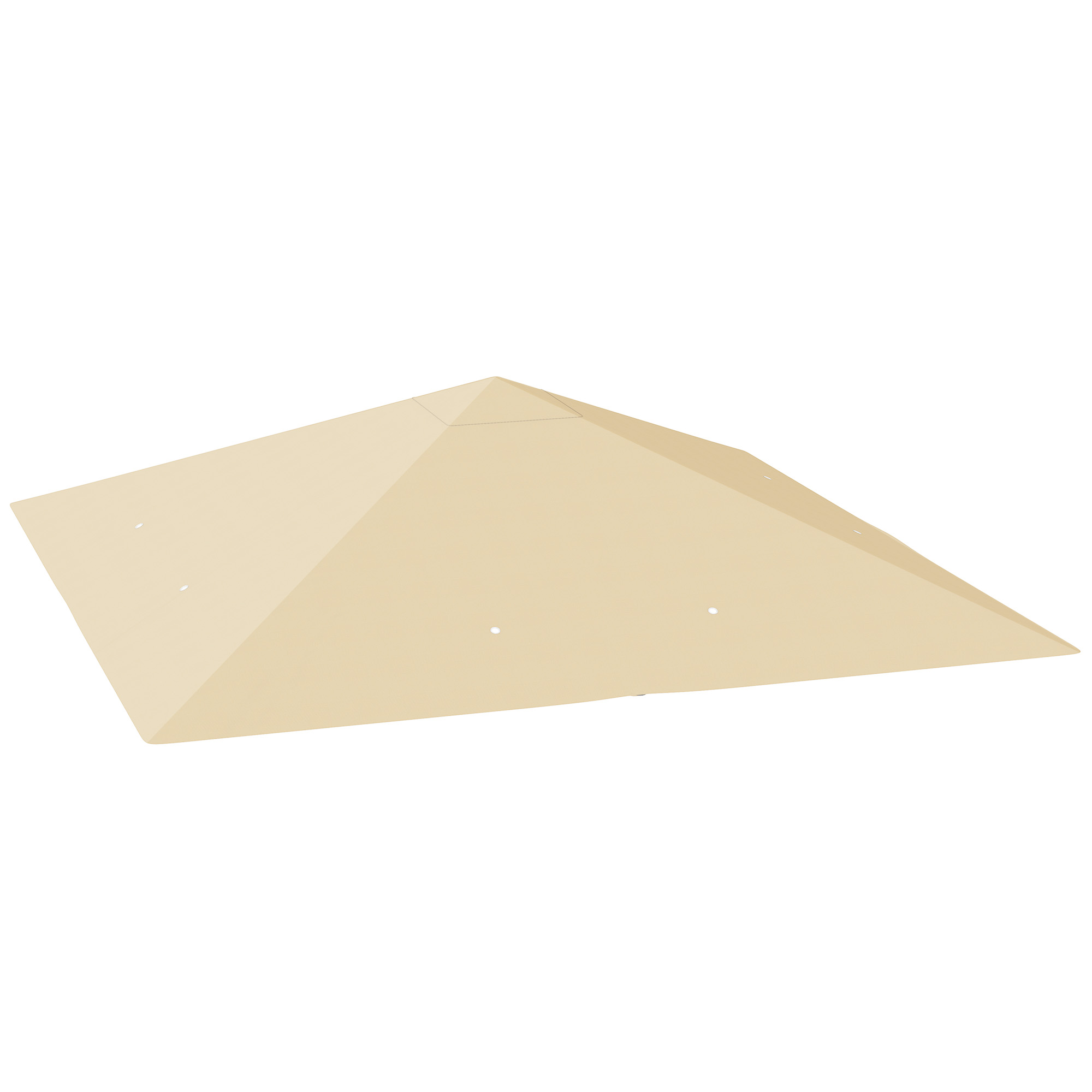 Outsunny Ersatzdach für Pavillon 3 x 3 m wasserabweisend Pavillondach UPF30+ Ersatzbezug für Gartenpavillon Ersatzteile aus Oxford-Stoff, 370 g/m², Beige   Aosom