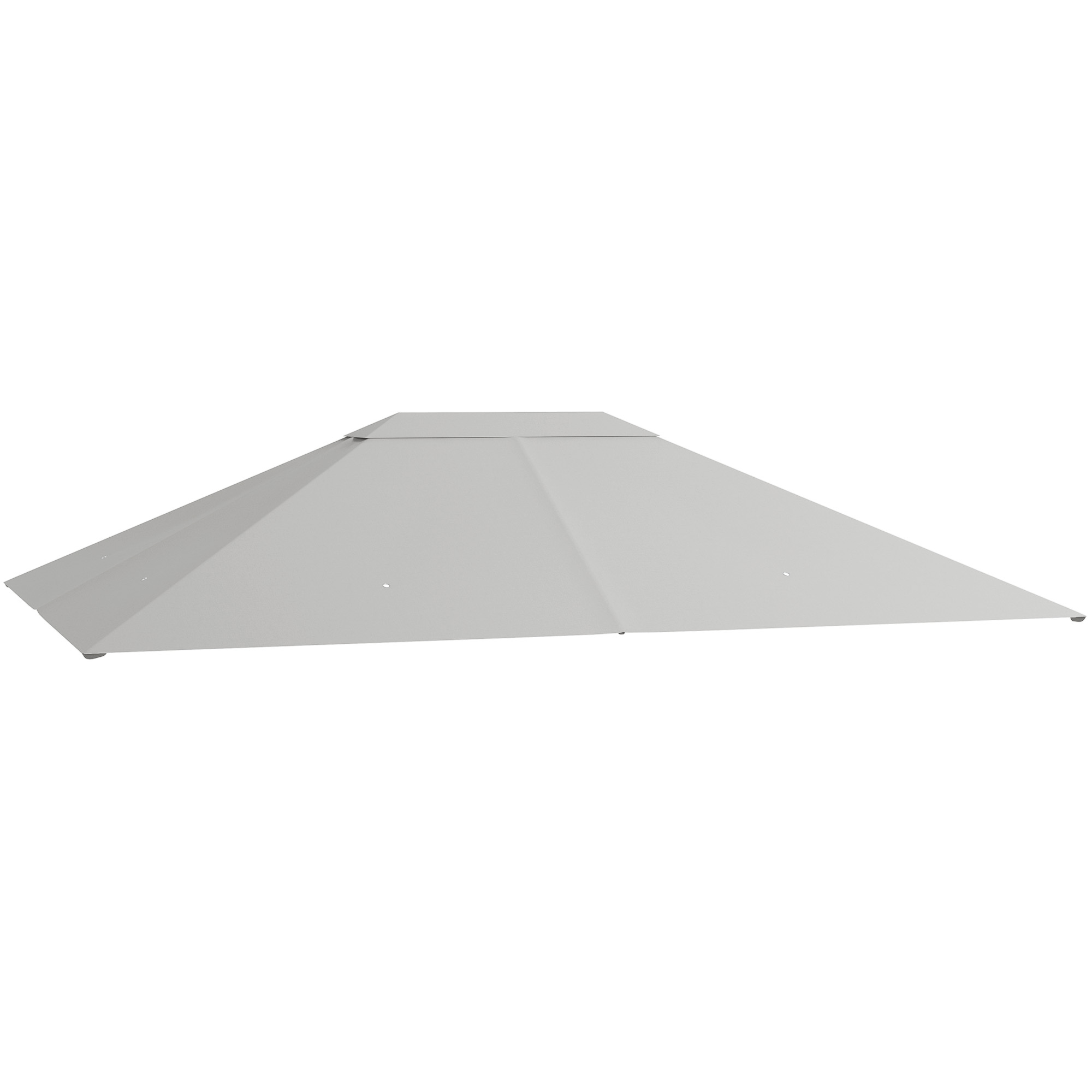 Outsunny Ersatzdach für Pavillon 4 x 3m, wasserabweisend Pavillondach mit UV Schutz 30+, Ersatzbezug für Gartenpavillon, Ersatzteile aus Polyester-Stoff, 180 g/m², Hellgrau   Aosom