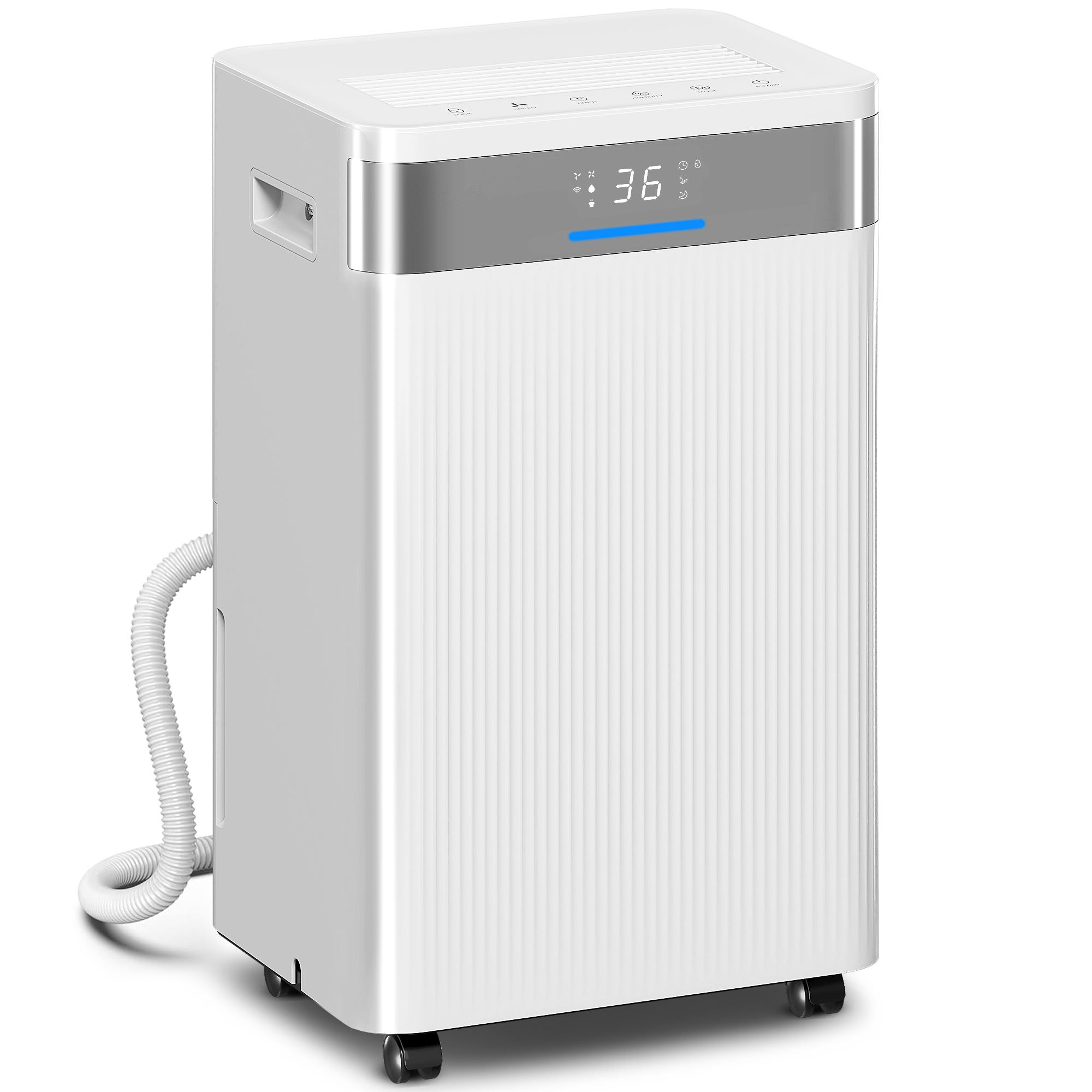 HOMCOM Luftentfeuchter 20L/24h elektrisch Entfeuchter Leise Raumentfeuchter mit Schlafmodus, Feuchtigkeitsanzeige, Timer, Kindersicherung, Memoryfunktion, 4,5L Wassertank für Wohnung Weiß   Aosom