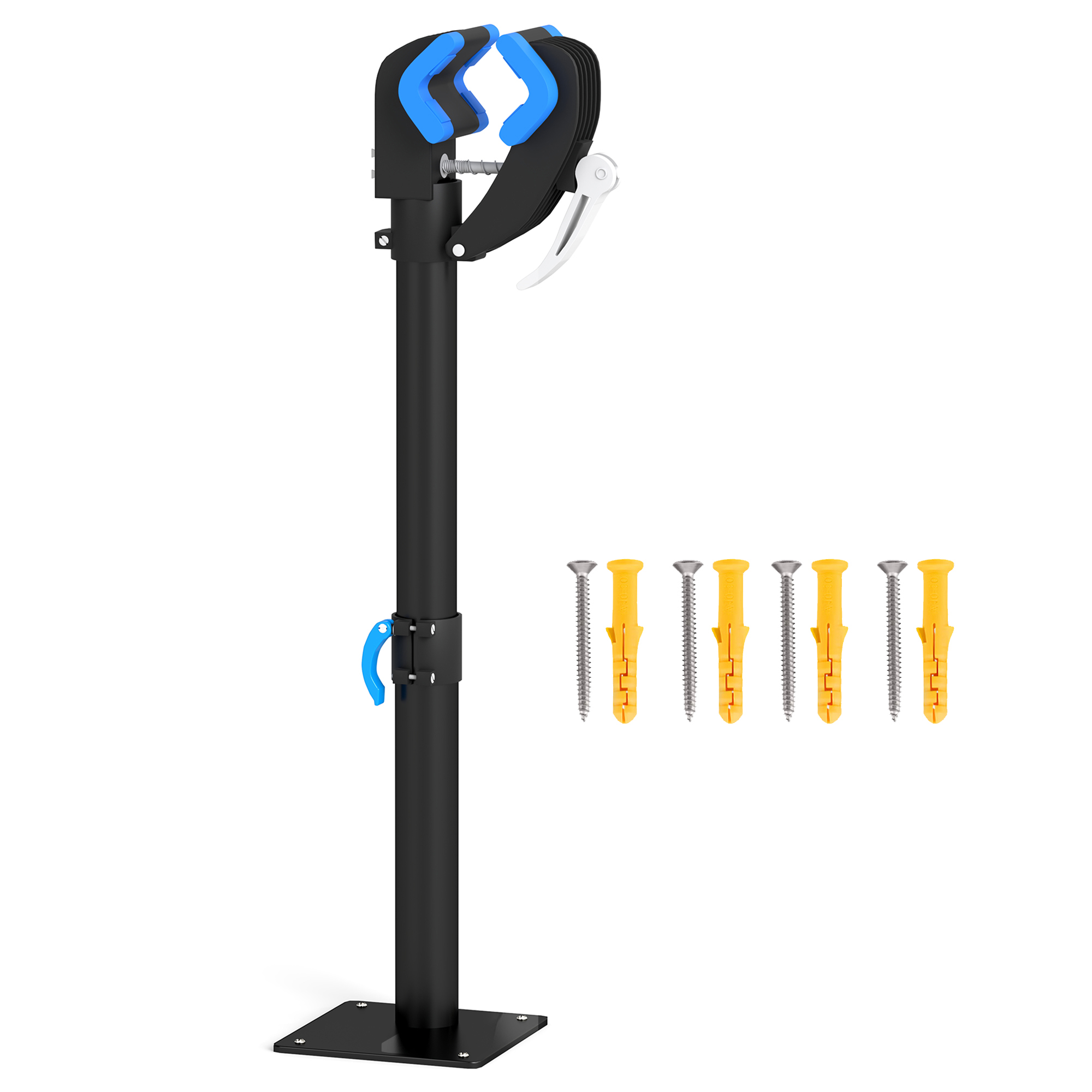 HOMCOM höhenverstellbarer Fahrrad-Reparaturständer, 360°-drehbare Klemme, Werkstatt- oder Wandmontage, Fahrradhalter für Montage, Wartung & Reparatur von MTB und Rennrädern, max. Belastung 25 kg, schwarz   Aosom