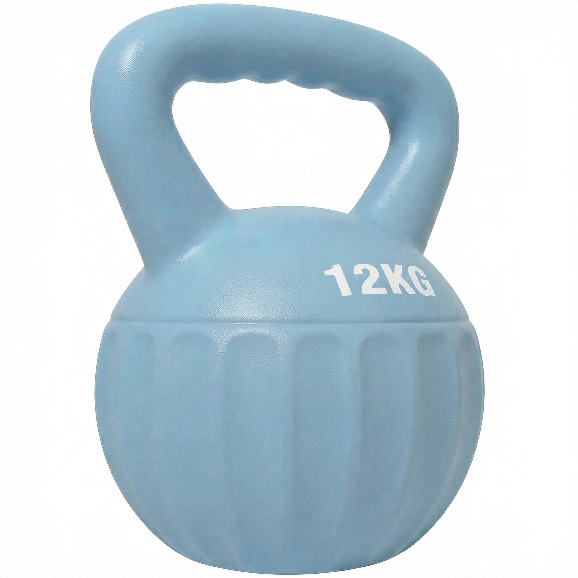 SPORTNOW Kettlebell 12 kg, Hantel mit rutschfestem Griff, Kugelhantel, Krafttraining, Fitness, blau   Aosom