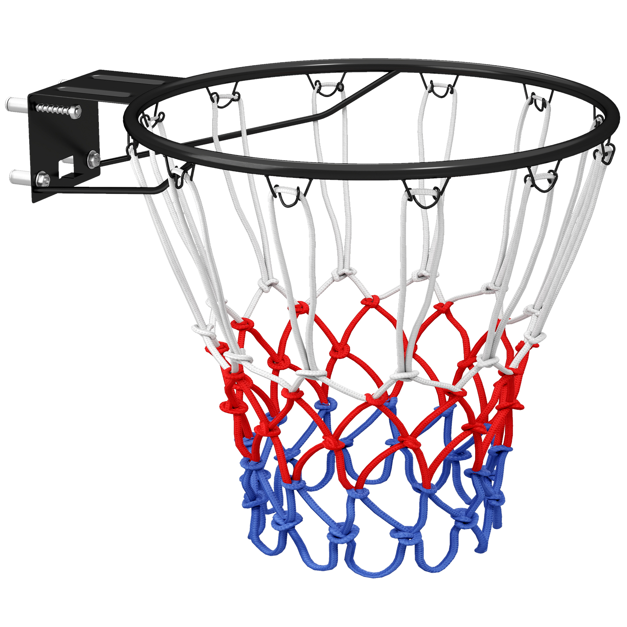 SPORTNOW Basketballkorb, hängender Basketballring für Innen- und Außenbereich, zur Wandmontage mit wetterfestem Netz   Aosom