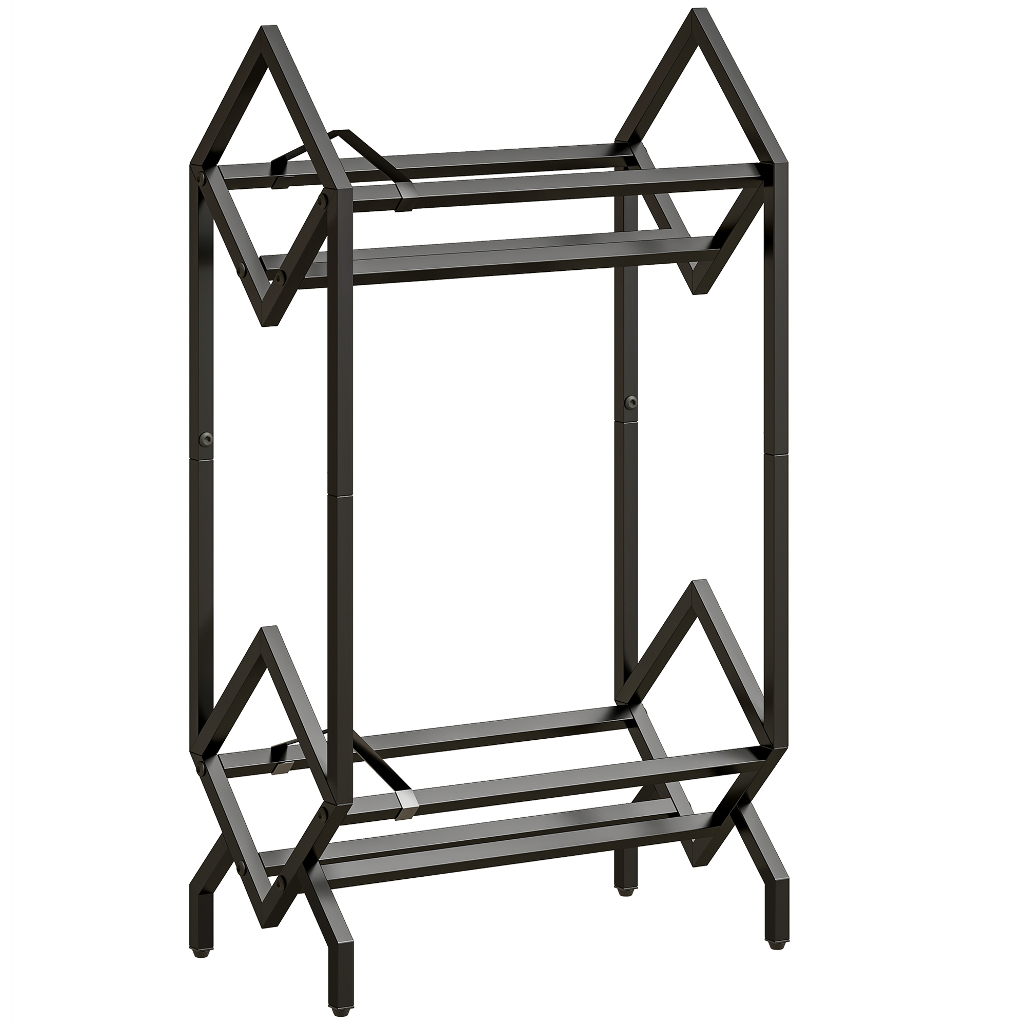 HOMCOM CD-Regal mit 2 Ebenen aus Metall, platzsparendes Regal für 50 CD, CD-Möbel für DVD, Bücher, für Wohnzimmer, Schlafzimmer, Büro, 45.2x25.4x80 cm, Schwarz   Aosom