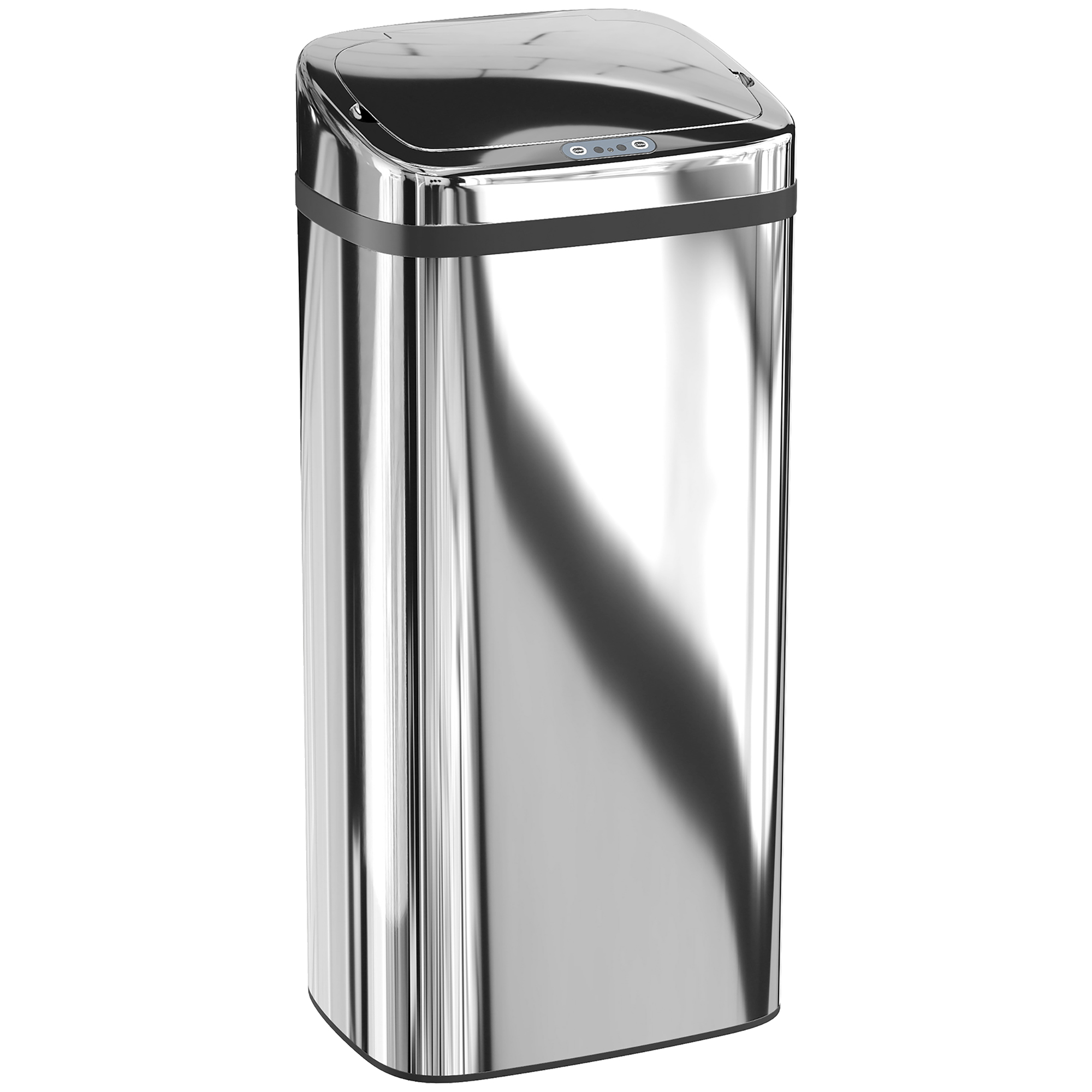 HOMCOM Mülleimer 40 L mit Sensor, intelligenter Mülleimer mit automatischem Öffnen und Schließen, Abfalleimer aus Edelstahl, 33x25x70 cm, Silber   Aosom