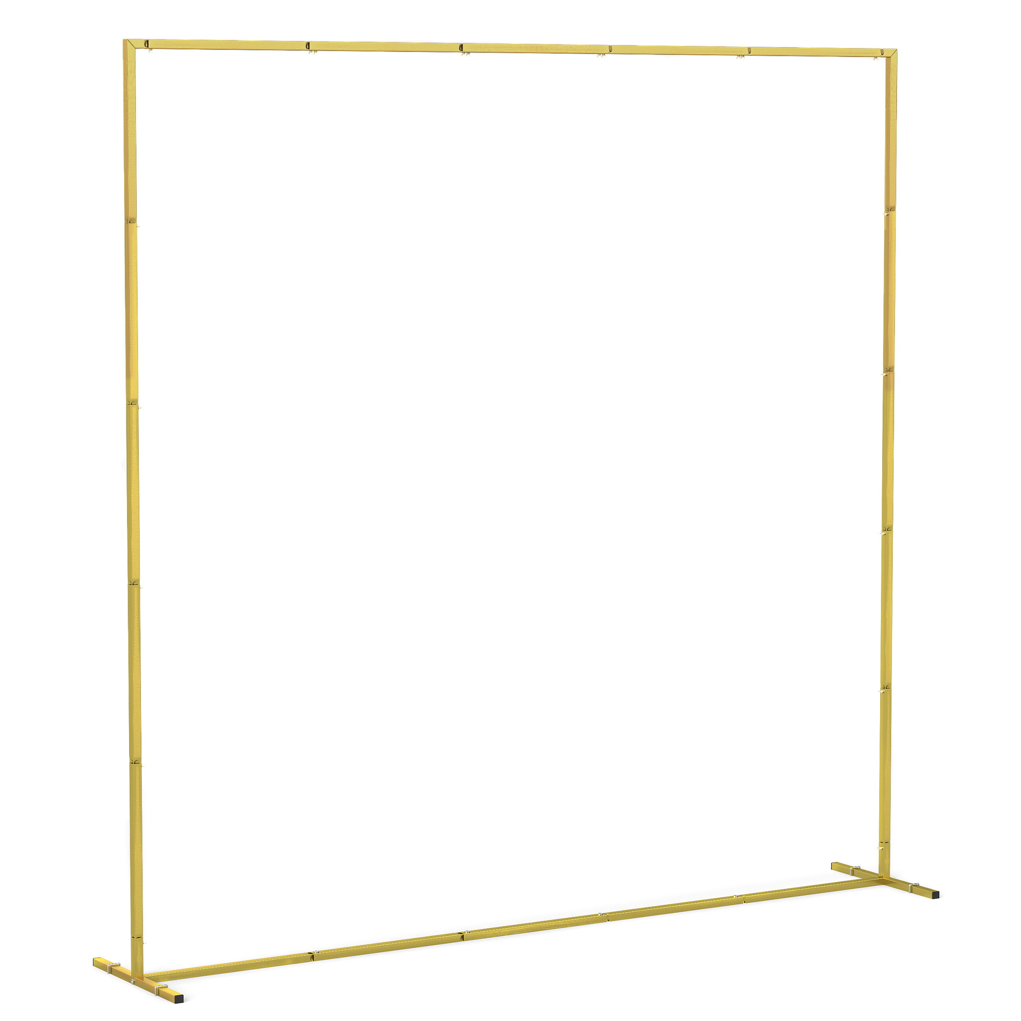 Outsunny Metall-Hintergrundbogen in Gold für Hochzeit, 2 m, Gartenbogen, Hochzeit, Geburtstagsfeier, Babyparty, Blumen- und Ballonbogen Aosom