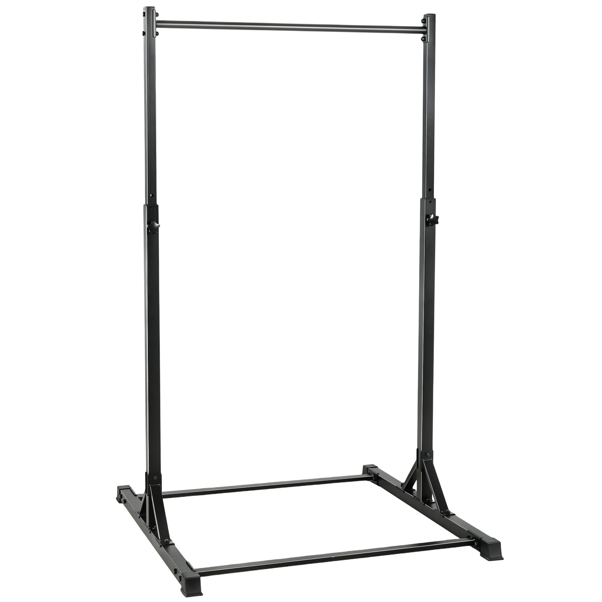 SPORTNOW Stand-Klimmzugstange und Kraftstation - Power Tower 200 kg, 8 Höhenstufen, robuster Stahlrahmen 128 cm, Fitnessgerät für Heimtraining und Klimmzüge, schwarz   Aosom