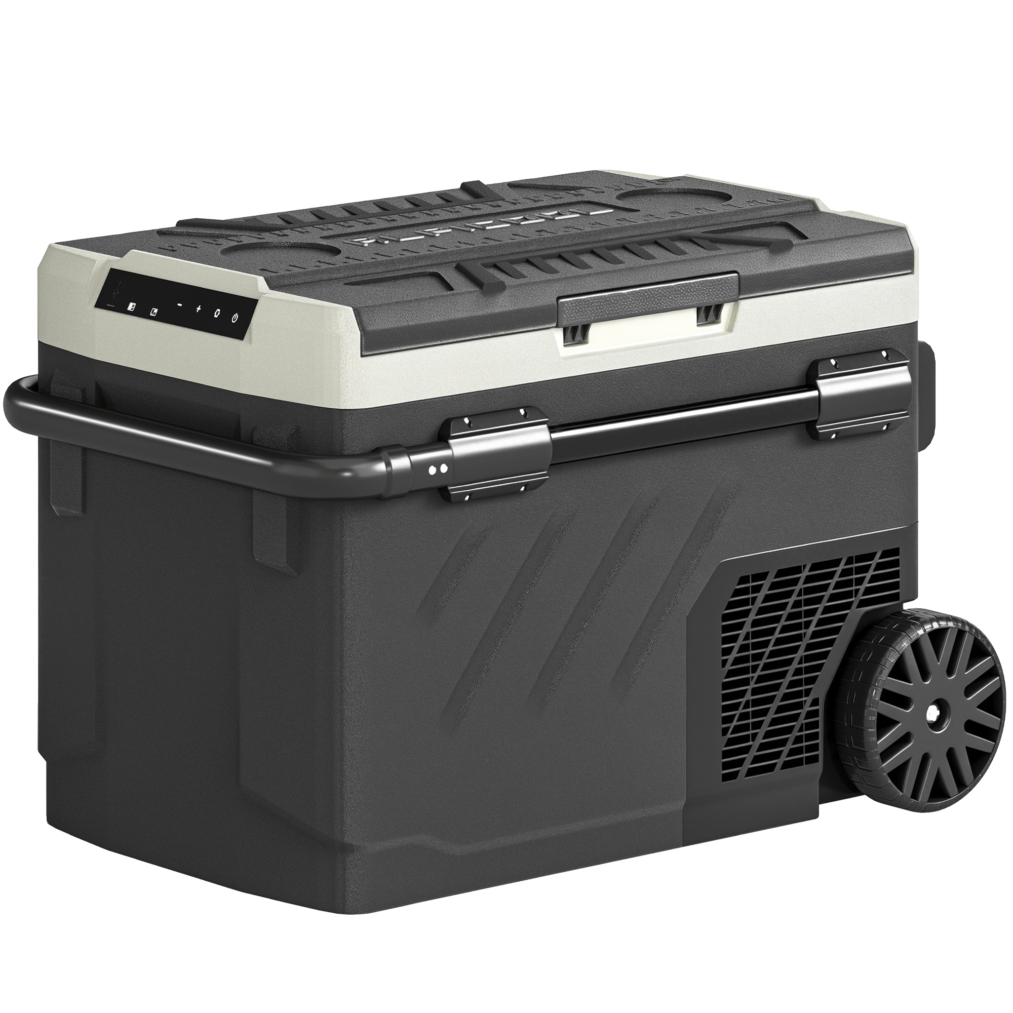 Outsunny Elektrische Kühlbox Auto 40L, Kompressor-Kühlschrank bis -20 °C, App-Steuerung, Mini-Kompressor-Gefrierschrank für Auto, LKW, Boot, Wohnmobil, Schwarz   Aosom