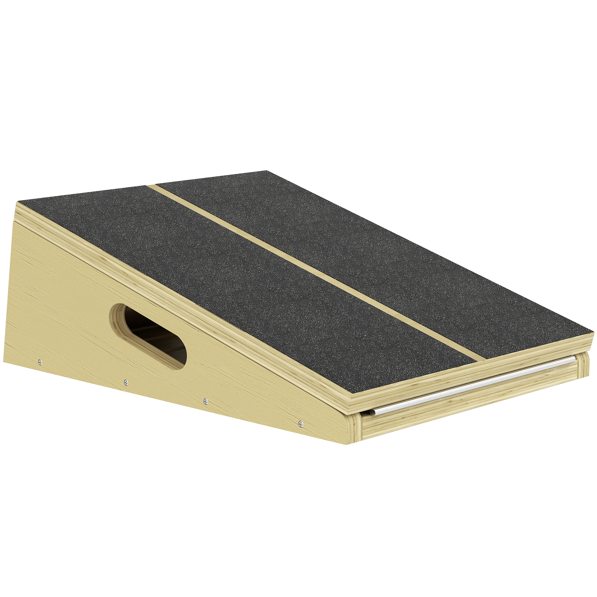 SPORTNOW 2-in-1 Schrägbrett aus Holz Slant Board mit 4 Winkeln Tragegriff, Sports Balance Board Verstellbar Wadenstrecker Balancebrett für Wadenstreckung Aosom