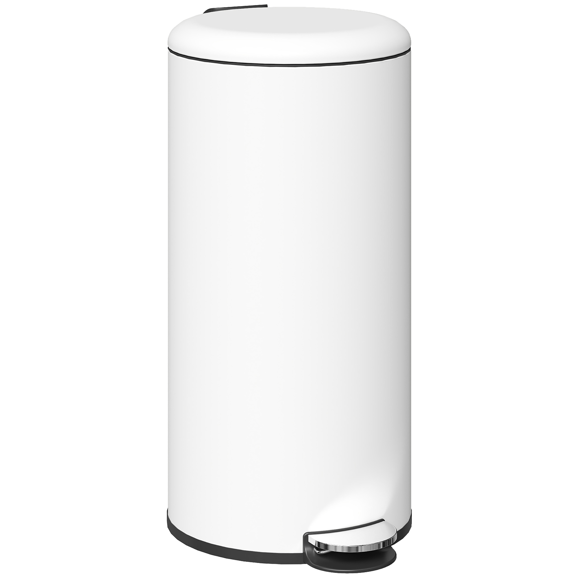 HOMCOM Mülleimer 30L Treteimer Kosmetikeimer Abfalleimer mit Deckel und Fußpedal, Müllbehälter mit Inneneimer, für Wohnzimmer, Büro, Metall, 36 x 30 x 63,5 cm   Aosom