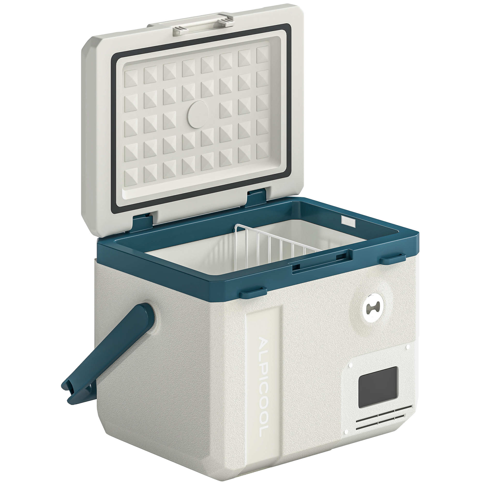 Outsunny Tragbarer Auto-Kühlschrank 19L mit Kompressor, stoßfeste Kühlbox, App-Steuerung, Flaschenöffner, 12V/240V, Einstellbare Temperatur -20℃ a 20℃, für Camping Lkw Boot Wohnmobil Aosom