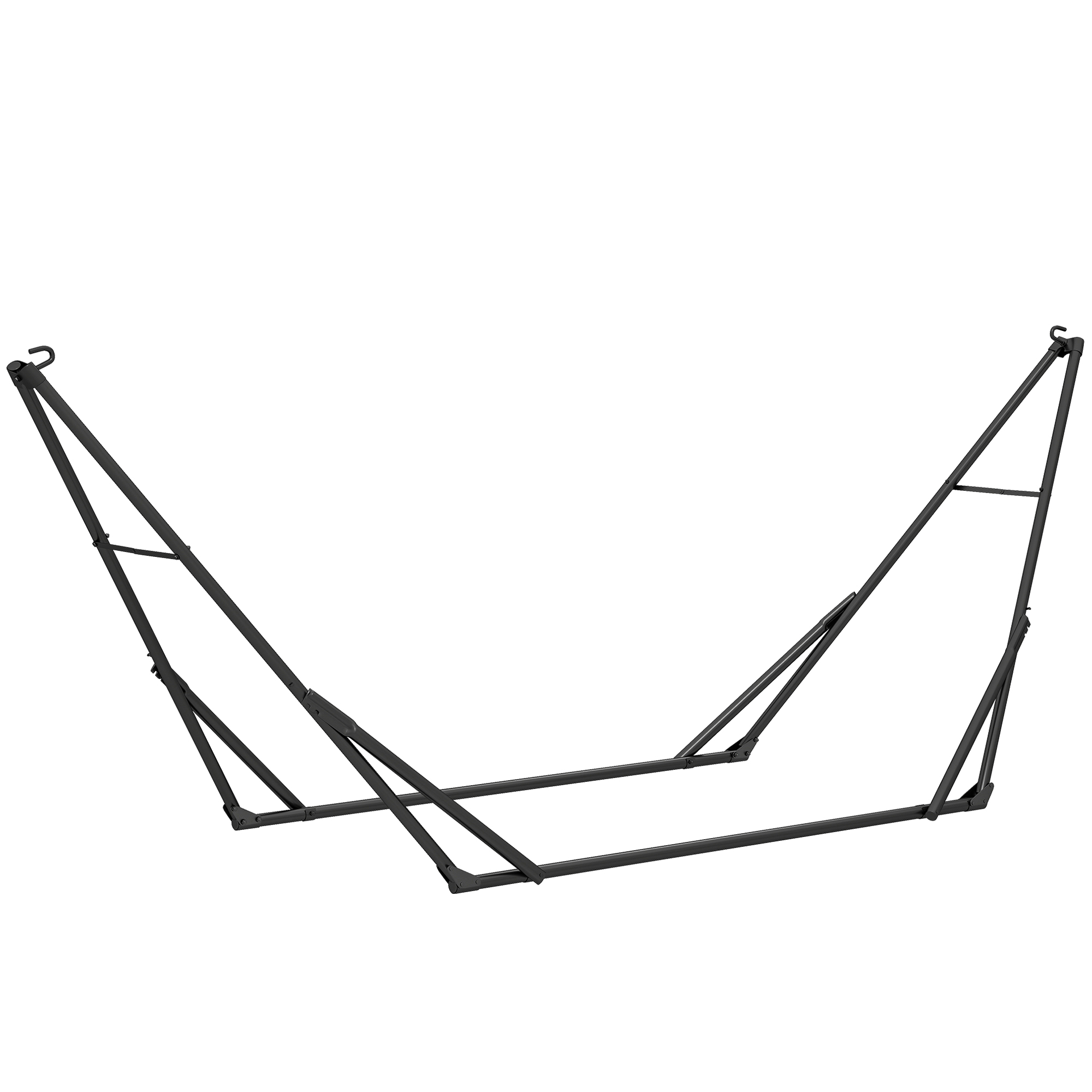 Outsunny Hängemattengestell für Hängematte verstellbar klappbar tragbar Hängemattenständer mit Tragetasche, Garten Strand Stahl 290 x 78 x 100 cm bis 120 kg   Aosom