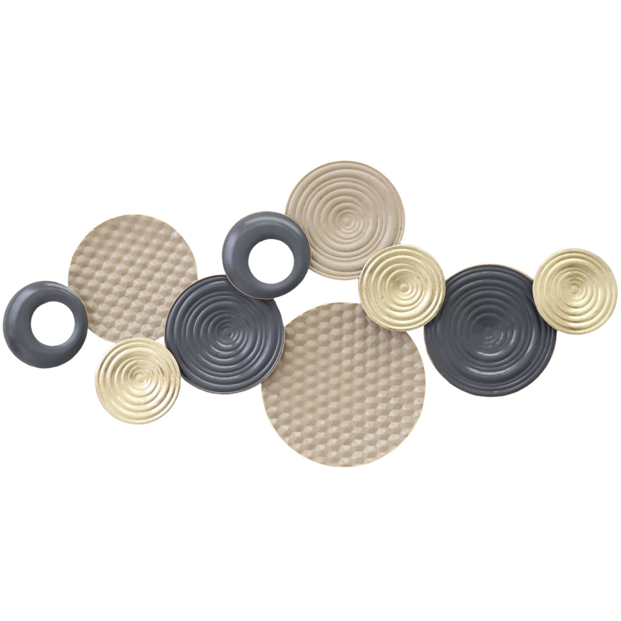 HOMCOM Wanddeko Moderne Wandbild Metallbild Wandskulptur mit 3D abstraktes Design Wanddekoration Wohnzimmer-Kunst für Schlafzimmer   Aosom