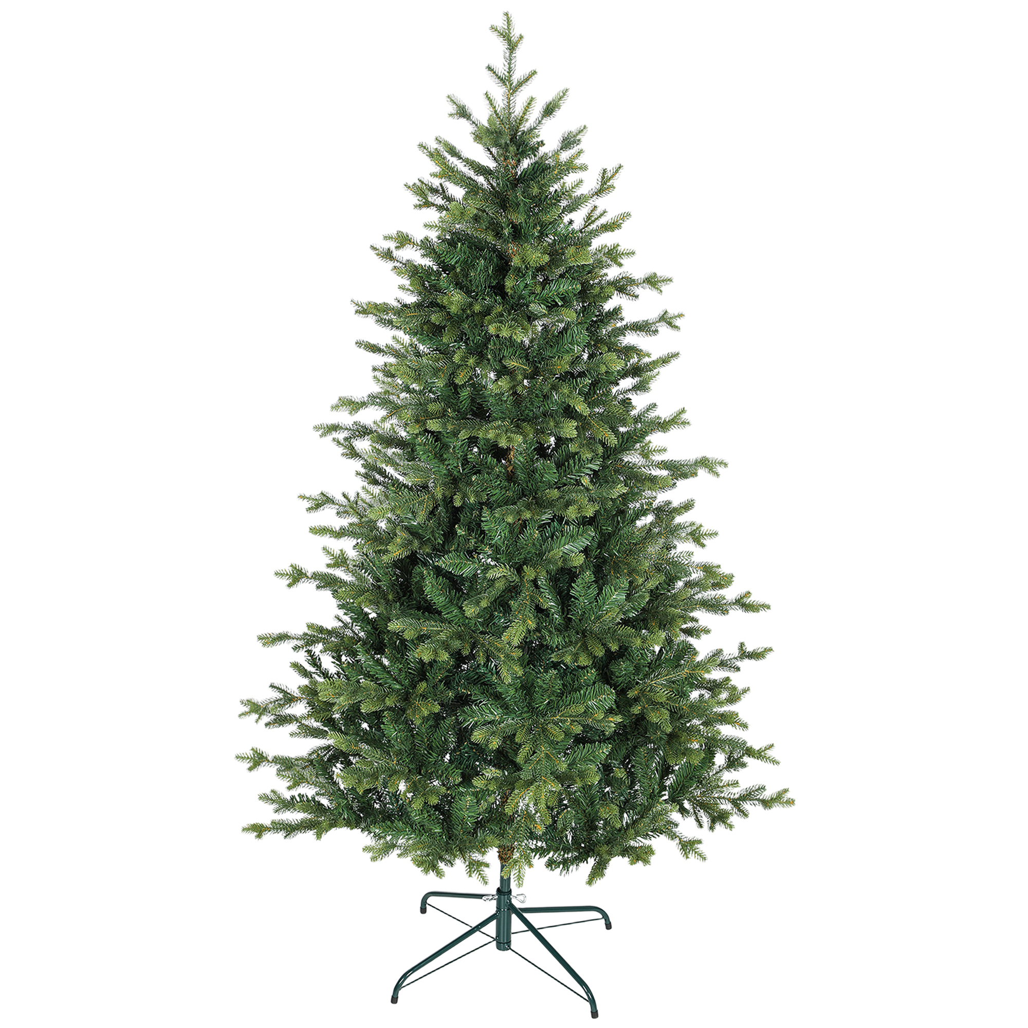 HOMCOM Weihnachtsbaum künstlich 180 cm Christbaum mit dichten Zweigen Fichtenform mit klappbarem Metallständer Weihnachtsdeko Grün Aosom
