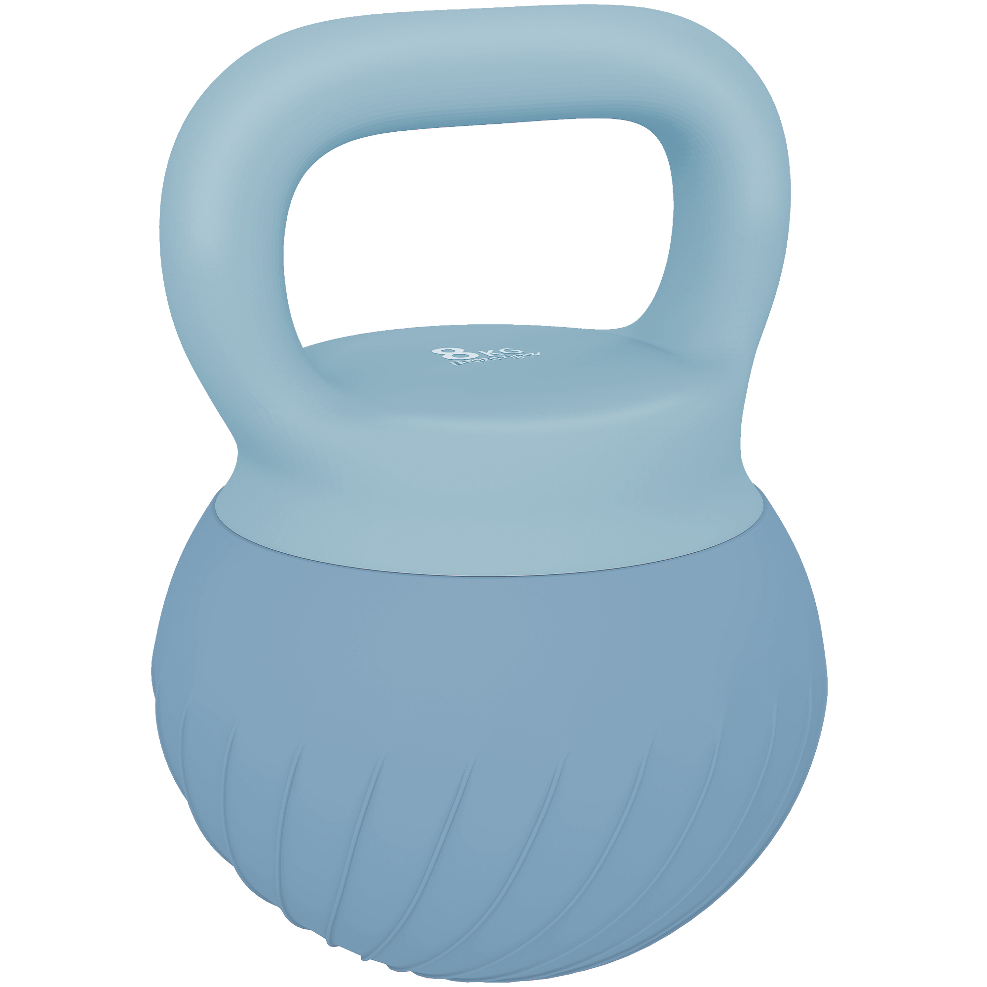 SPORTNOW Kettlebell 8 kg, Soft-Kettlebell mit Metallsandfüllung und rutschfestem Griff, für Bodybuilding-Training zu Hause und im Fitnessstudio, Hellblau   Aosom