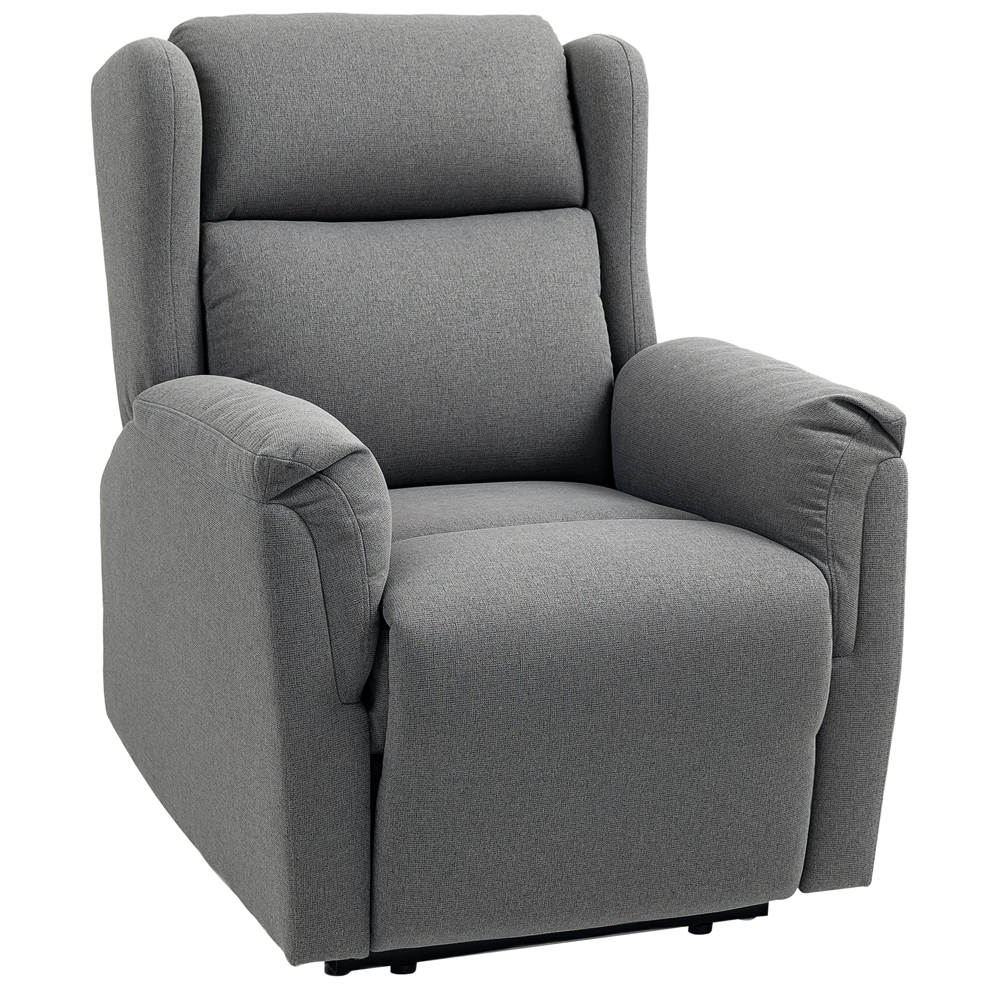 HOMCOM Relaxsessel, Fernsehsessel mit Liegefunktion, TV-Sessel mit Taschenfederkern, Gepolstert Liegesessel, Ruhesessel bis 150 kg belastbar für Wohnzimmer, Schlafzimmer, Dunkelgrau Aosom