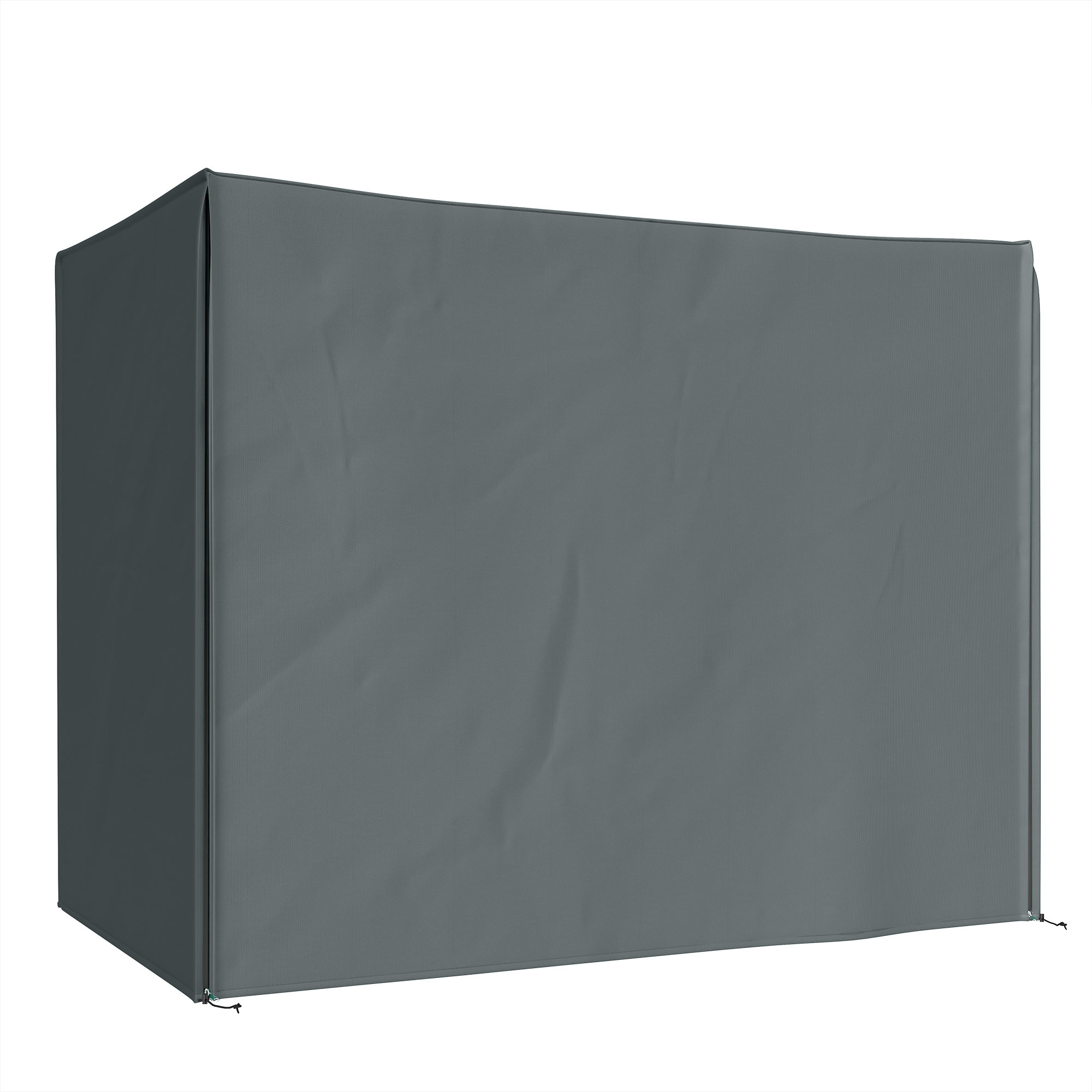 Outsunny Hollywoodschaukel Abdeckung 3 Sitzer, Wasserdicht Winterfest Schutzhülle für Gartenschaukel, Winddicht UV-Beständig Abdeckplane für Gartenmöbel, 420D Oxford Gewebe, 220 x 125 x 172 cm, Grau   Aosom