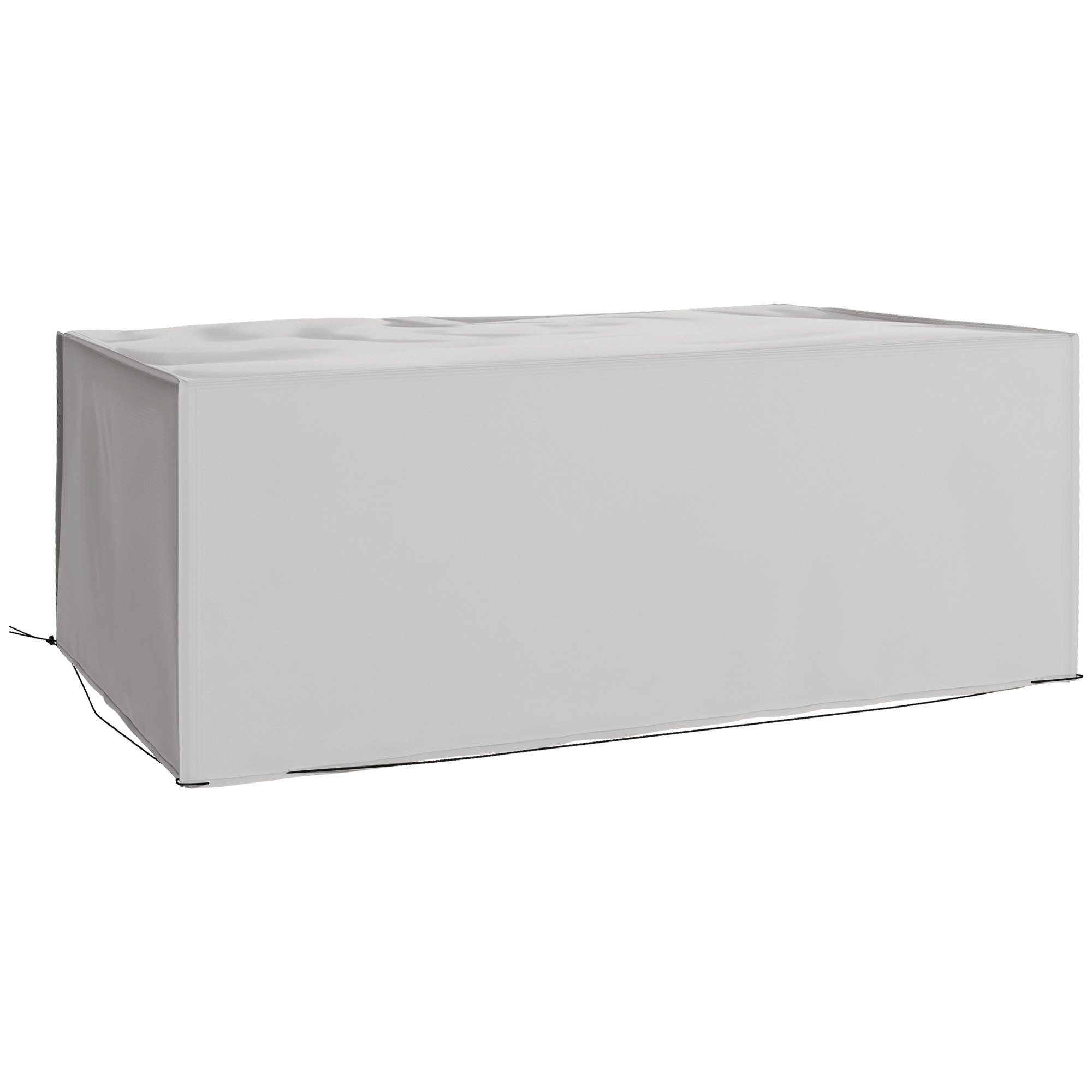 Outsunny Schutzhülle für Gartenmöbel Winterfest Wasserdicht Abdeckung Anti-UV Abdeckplane 600D Oxford Gewebe Winddicht Abdeckhaube für Terrassenmöbel Abdeckhülle 210 x 140 x 80 cm Grau   Aosom
