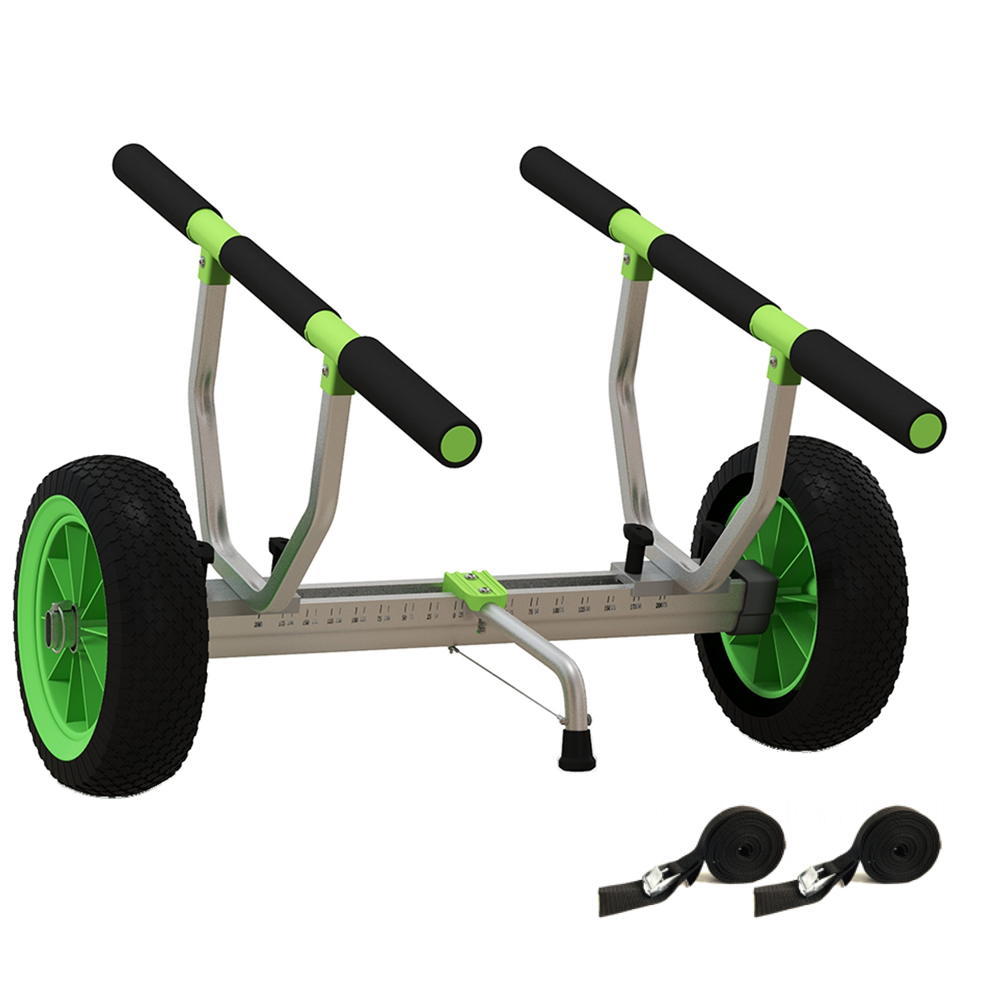 SPORTNOW Transportwagen Verstellbarer Alu Kajakwagen bis 100 kg Bootswagen mit Spanngurte Surfwagen Kanuwagen Bootstrailer Trolley für Schlauchboot   Aosom