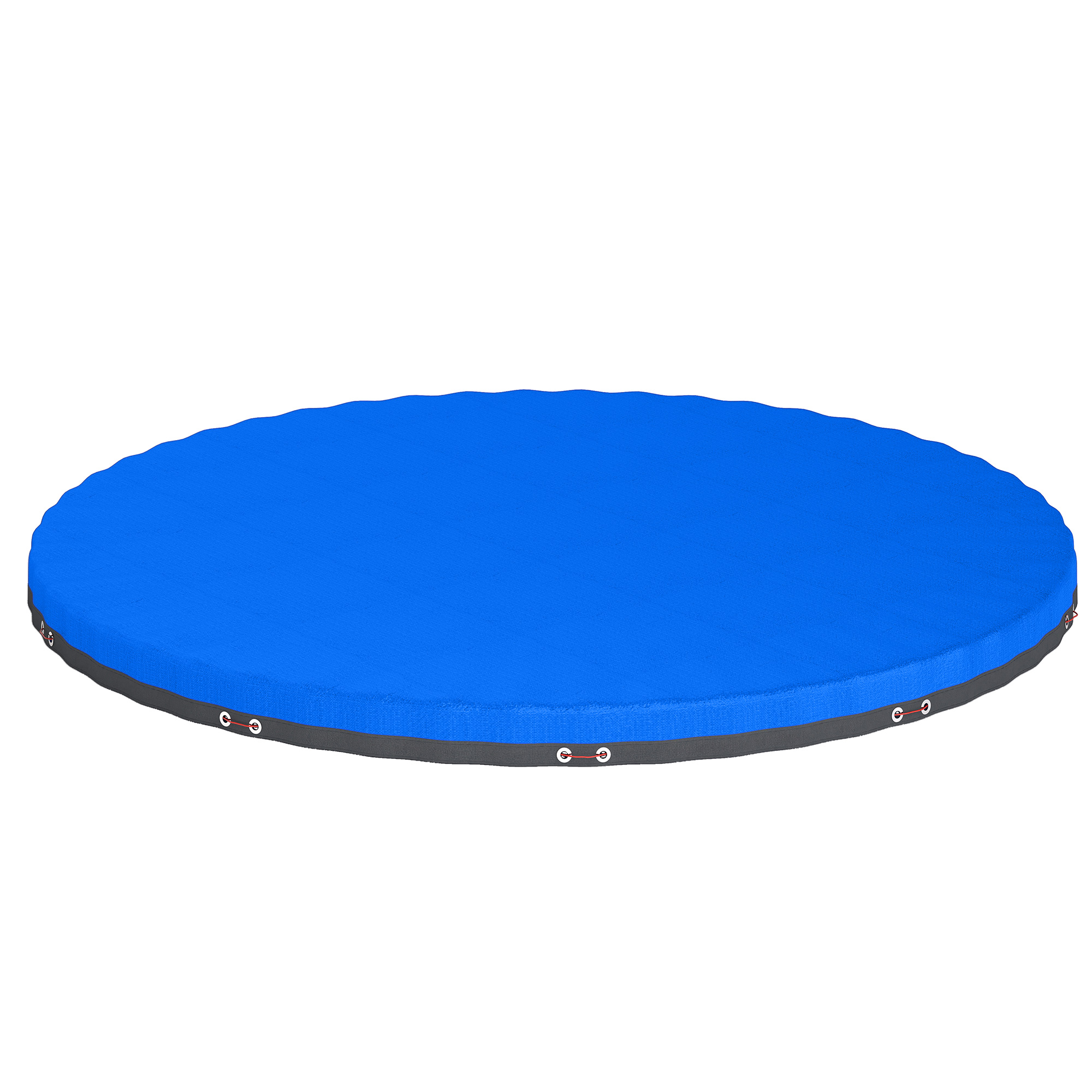 Outsunny Poolabdeckung rund Ø 450 cm staub- und wasserdichte Abdeckplane mit Sicherungsseil Spanner Poolplane für Sommer & Winter, für 420-430 cm Pools Blau Aosom