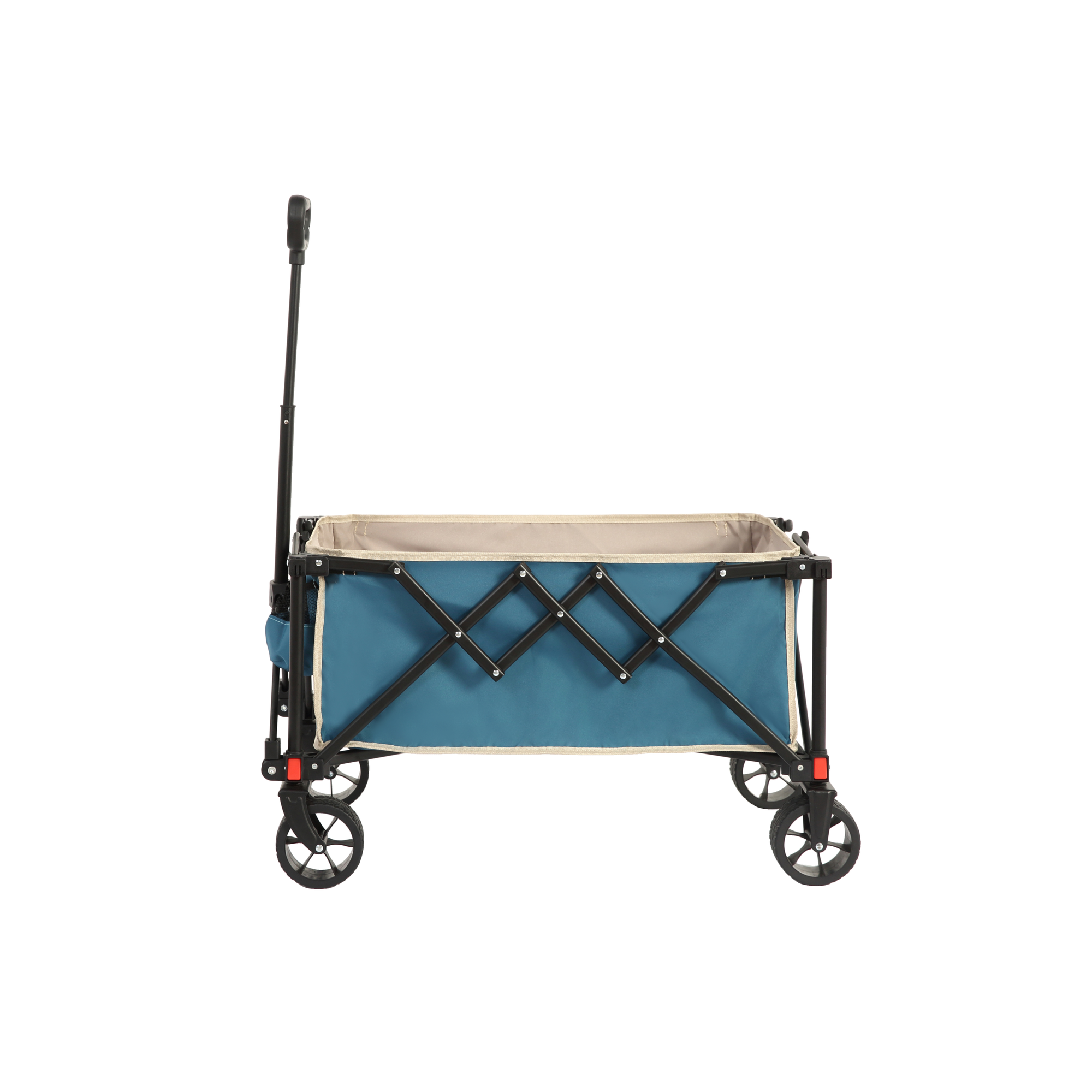 Faltbarer Bollerwagen, für Camping, Einkaufen, 77x48x45 cm, Blau