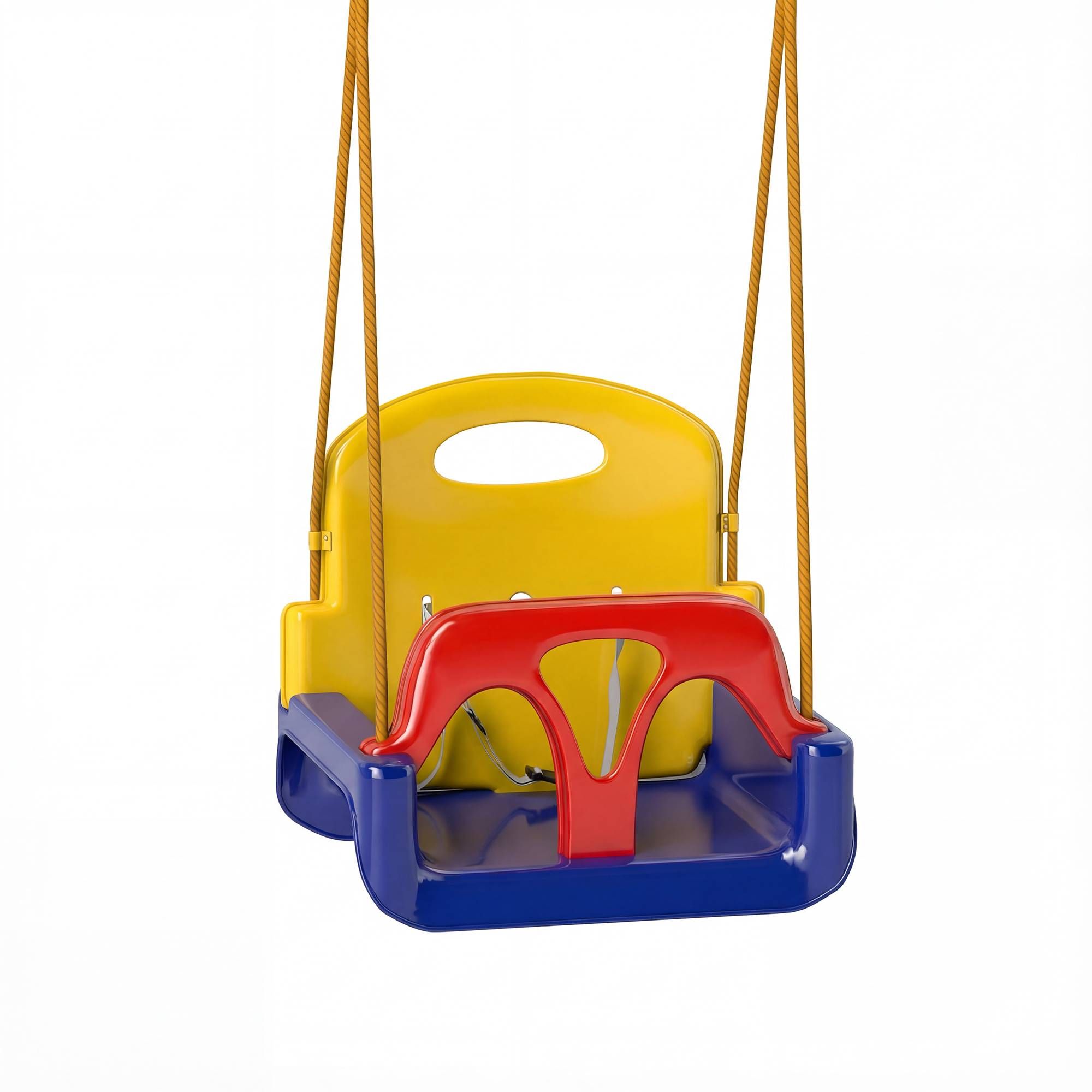 Outsunny Babyschaukel 3 in 1 Kinderschaukel Babysitz verstellbar Mitwachsend Schaukelsitz mit Rückenlehne, Anschnallgurt, für Kinder von 9-36 Monaten, für Outdoor & Indoor, Dunkelblau Aosom