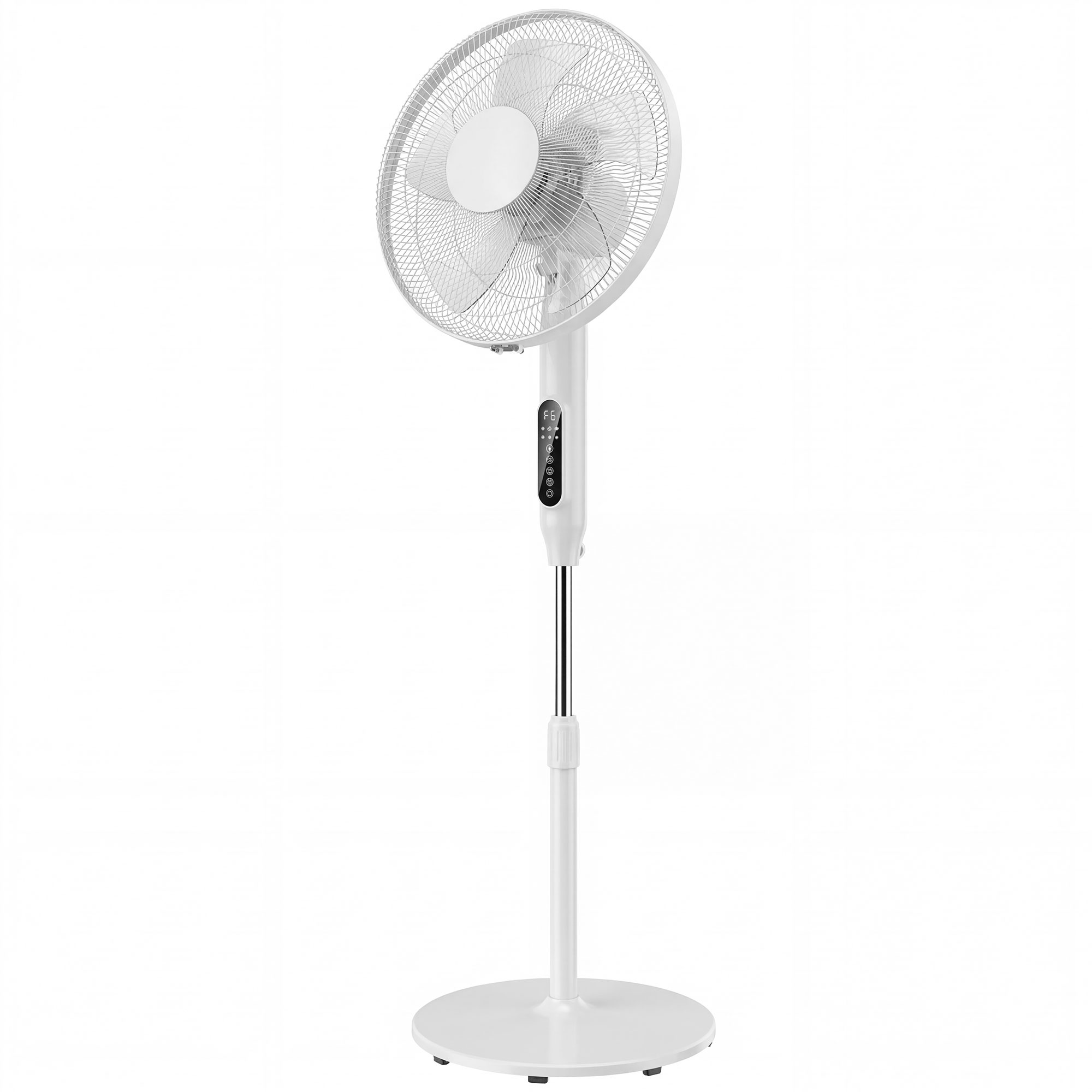 HOMCOM 138 cm Standventilator 15h Timer Ventilator mit Fernbedienung höhenverstellbarer Lüfter 3 Geschwindigkeitsstufen Verstellbarer 85° Oszillation Stahl Aosom
