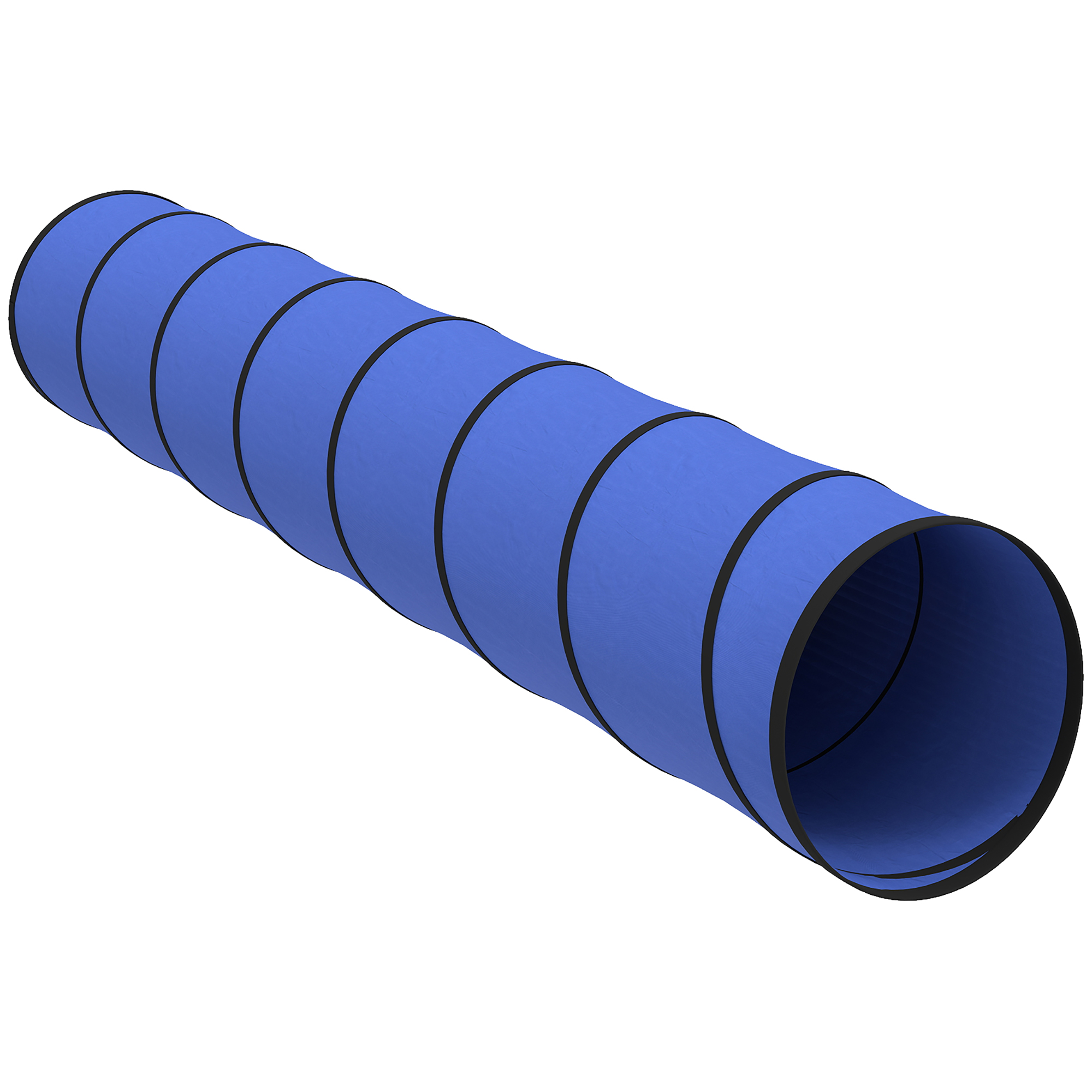 PawHut Hunde Agility Tunnel 300 x 50 cm Hundetunnel mit 4 Bodenankern Tragetasche reißfest Spieltunnel Agilitytunnel für kleine, mittelgroße Hunde Blau   Aosom