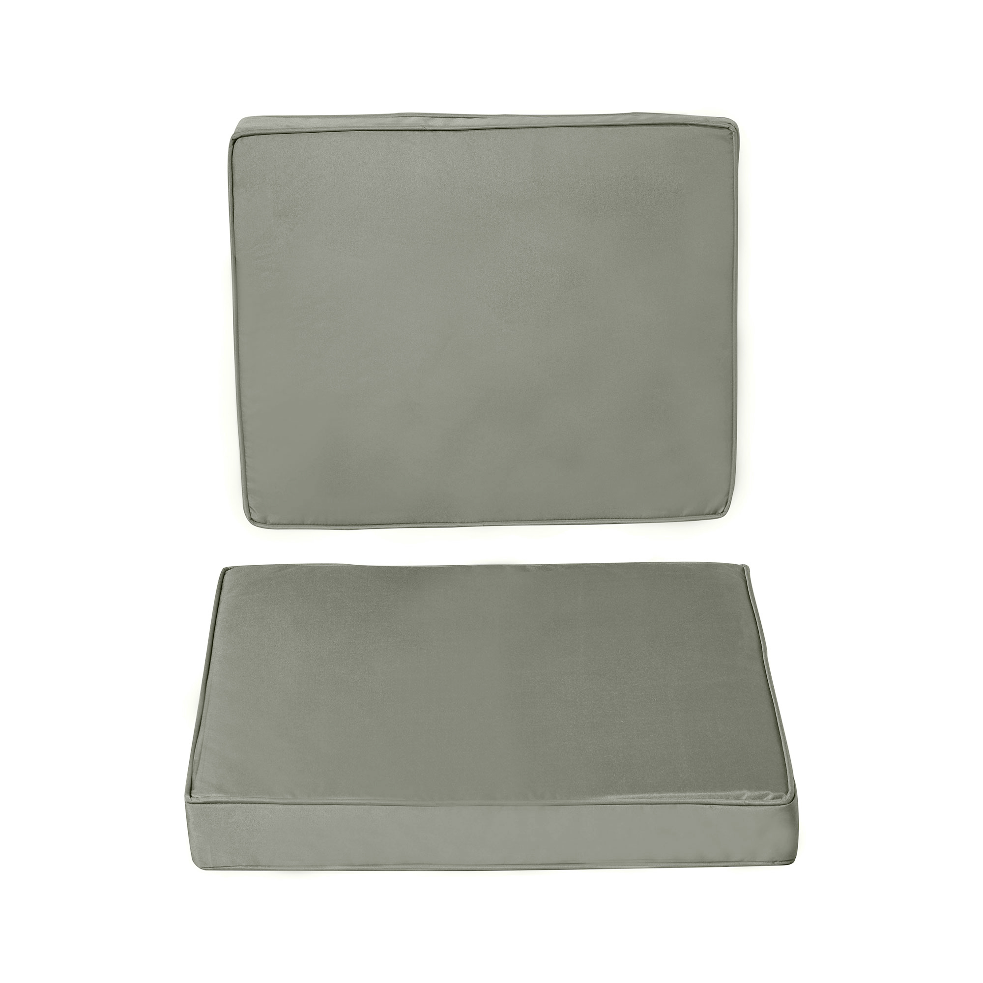 Outsunny 2er-Set Sitzkissen, 56 x 52 cm Stuhlkissen mit Reißverschluss, Stoffbezug, 7cm dick Polsterauflage, waschbar Sitzpolster für Haus, Garten, Auto, Büro, Sofa, Stühle, Dunkelgrau Aosom