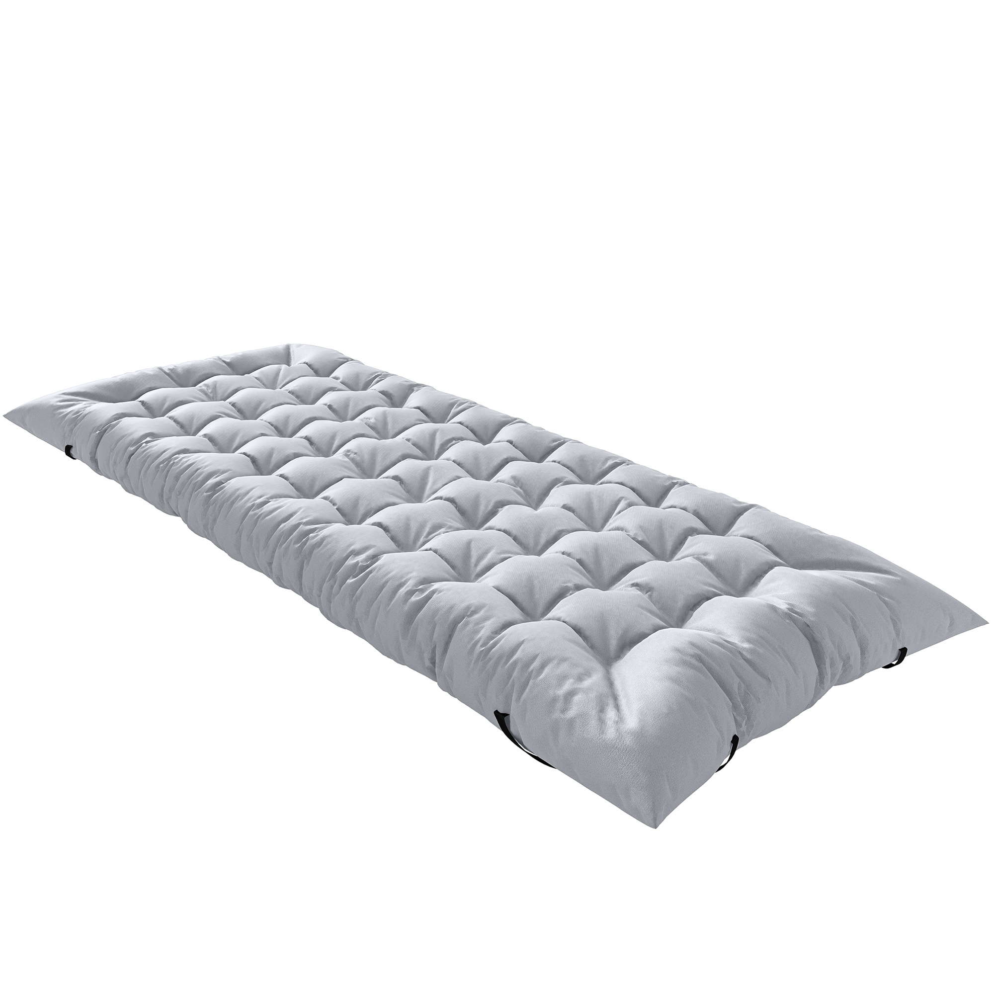 Outsunny Camping Isomatte, Campingmatratze, 8cm Dick Schlafmatte mit rutschfester Hülle Gurten, faltbare Rollmatratze für Camping, 200 x 80 cm, Hellgrau   Aosom