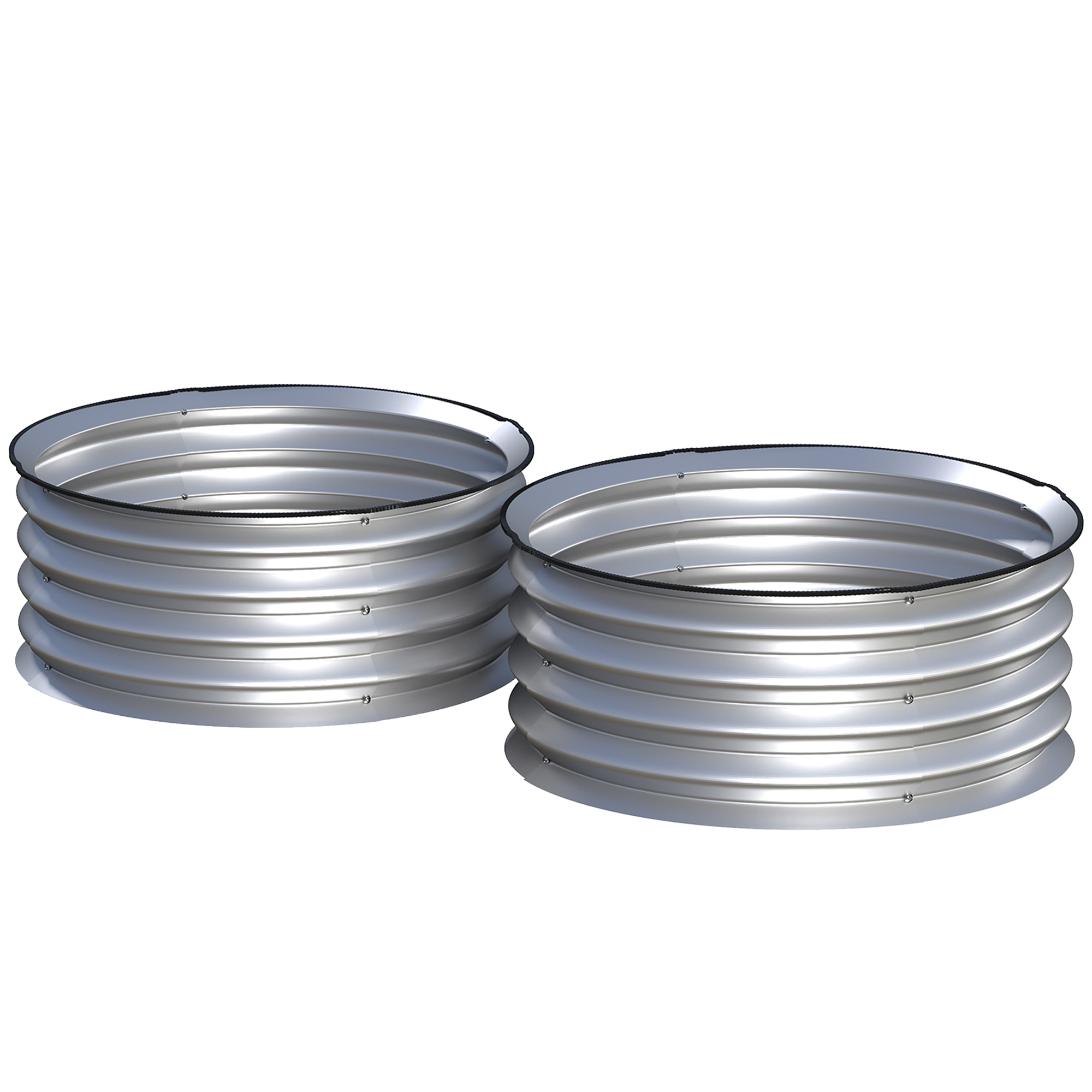 Outsunny Hochbeet aus Metall 2er Set Blumenkasten Kräuterbeet Pflanzkasten mit offenem Boden Gemüsebeet für Garten Silber 60x60x30 cm   Aosom.de