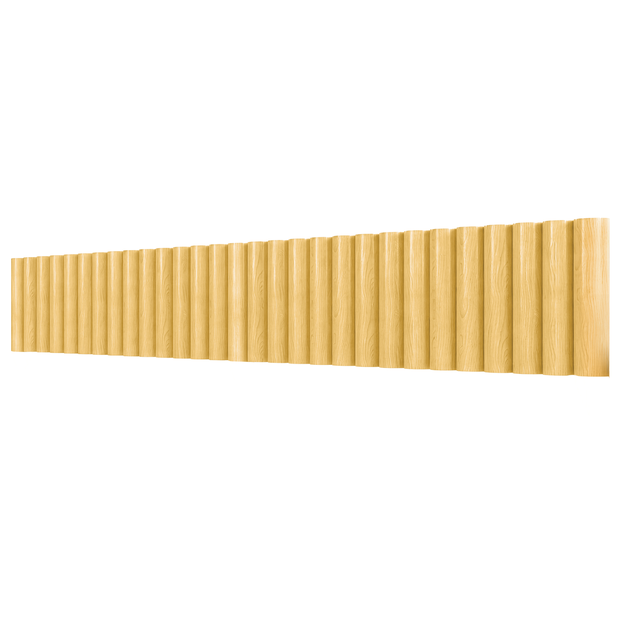Outsunny Gartenzaun Zaun aus Holz 176 cm x 30 cm Zaunelemente Hundezaun  Landschaftszaun für Garten Blumenbeete Tierbarriere Außenbereich Naturholz   Aosom