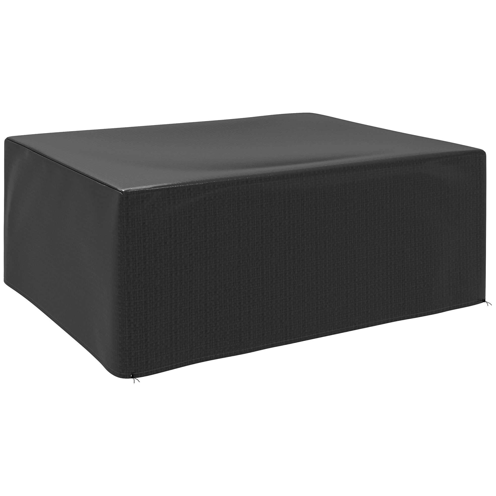 Outsunny Schutzhülle für Gartenmöbel Winterfest Wasserdicht Abdeckung Anti-UV Abdeckplane Gewebe Abdeckhaube für Gartentische Terrassenmöbel Rechteckig 235 x 190 x 90cm Schwarz   Aosom