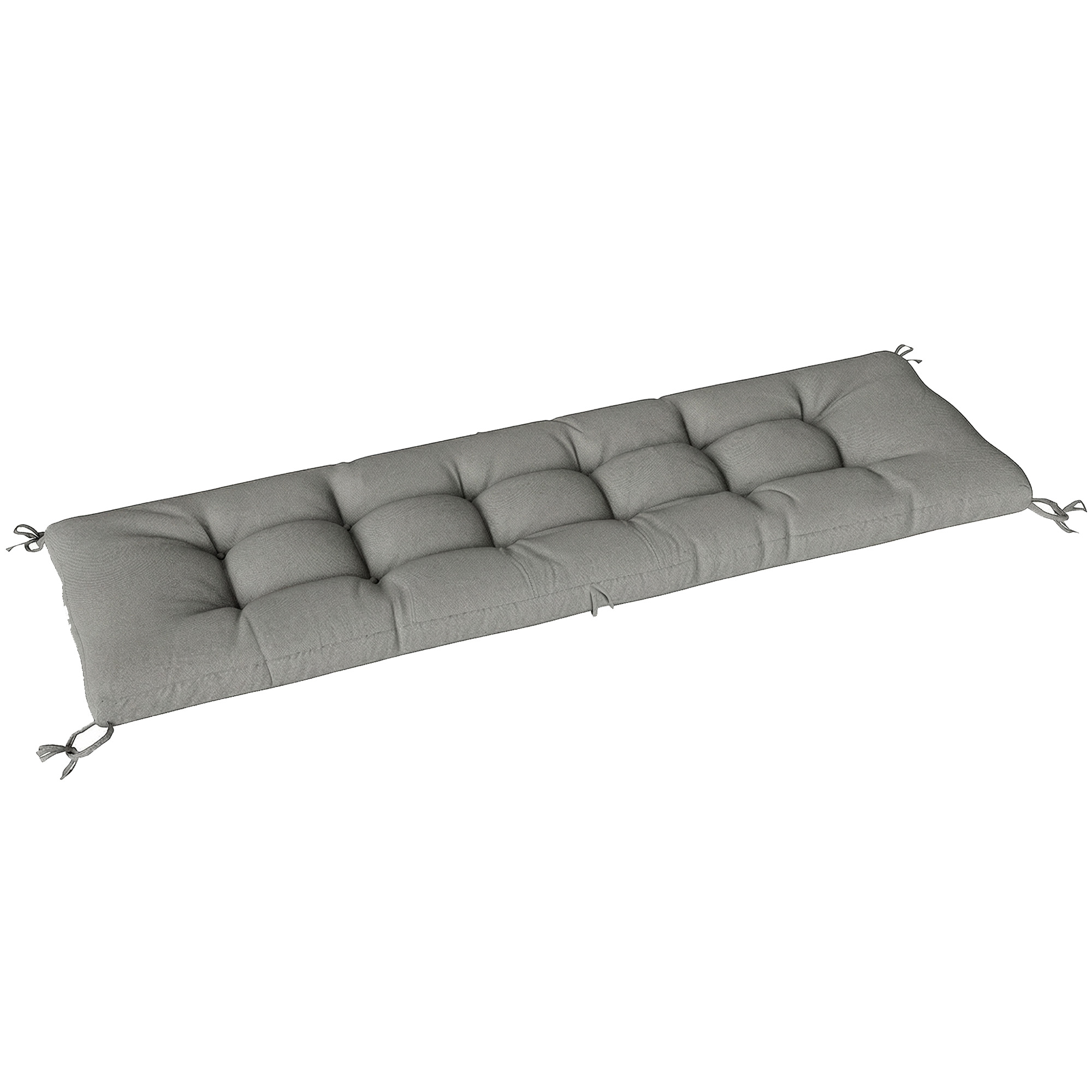 Outsunny Palettenkissen Abnehmbar Sitzkissen Palettenpolster mit Befestigungsbändern Outdoor Kissen Palettenauflagen für die meisten Liegen 198 x 65 x 13 cm, Hellgrau Aosom