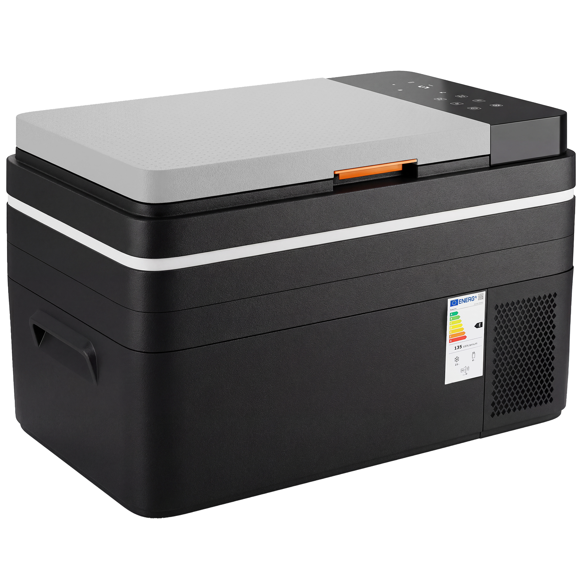 Outsunny Kompressor Kühlbox 30L -20℃-20℃ Elektrische Kühlbox mit APP-Steuerung LED-Leuchten USB Anschluss Batterieschutz 12/24V DC & 110-240V AC Tragbarer Auto Kühlschrank Gefrierbox für Auto LKW Aosom