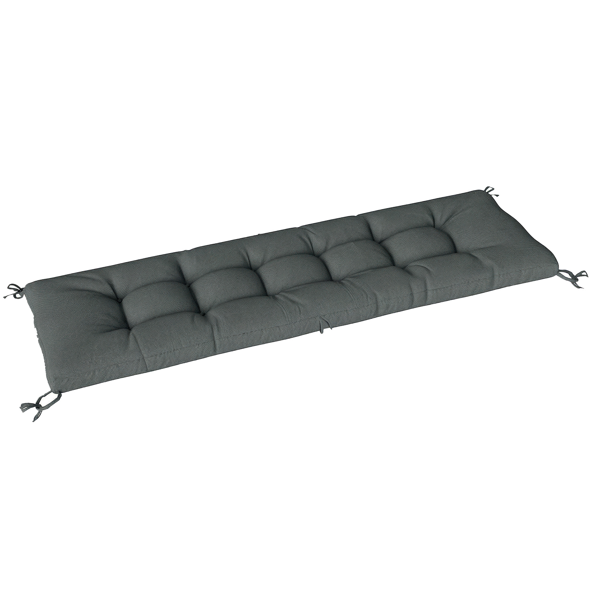 Outsunny Palettenkissen Abnehmbar Sitzkissen Palettenpolster mit Befestigungsbändern Outdoor Kissen Palettenauflagen für die meisten Liegen 198 x 65 x 13 cm, Dunkelgrau Aosom