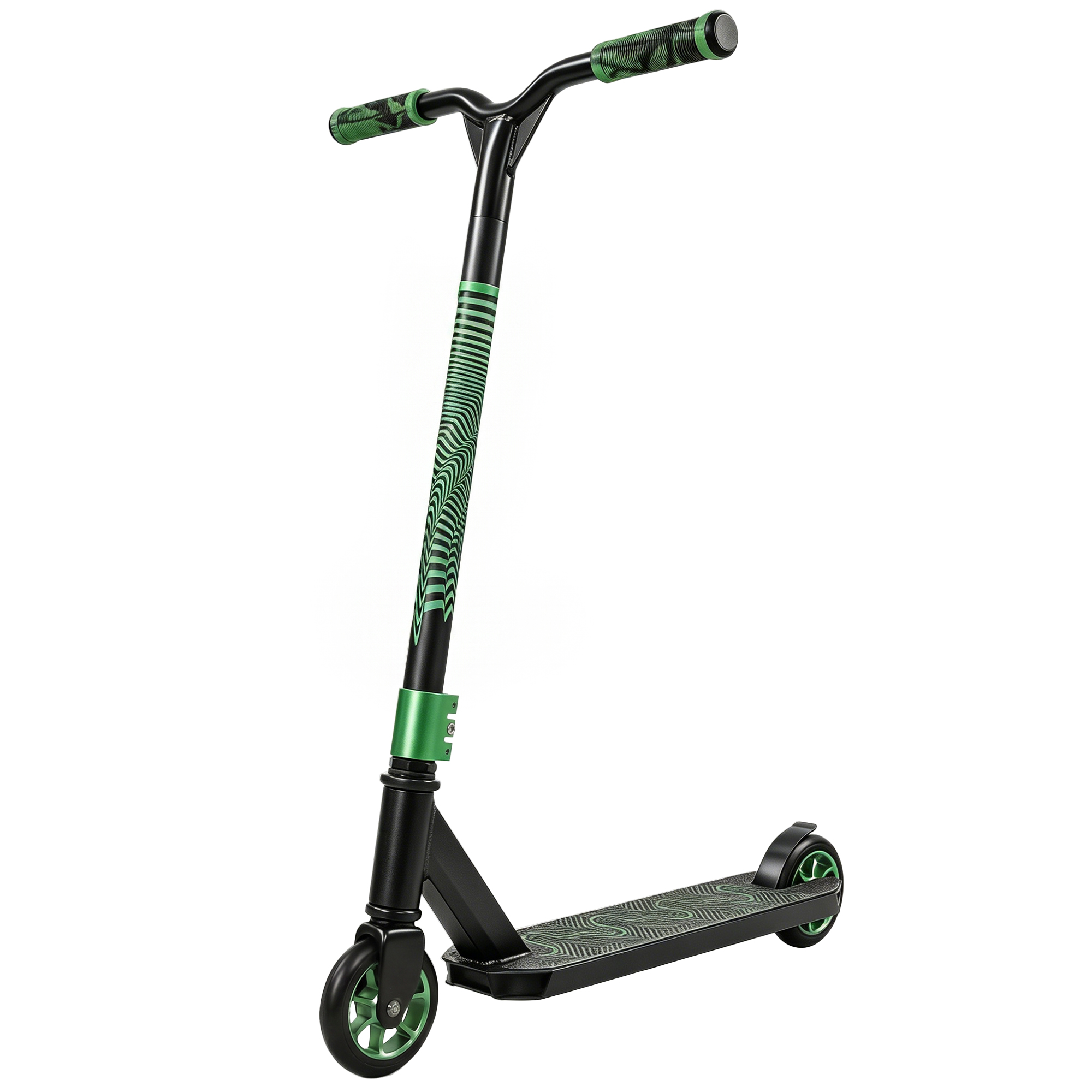 SPORTNOW Akrobatik-Scooter, Freestyle-Scooter mit 360°-Lenker, ABEC-9-Lager, 120-mm-PU-Räder, Aluminium-Stahl-Rahmen, rutschfest, für Jugendliche und Erwachsene, für Skatepark, Grün Aosom