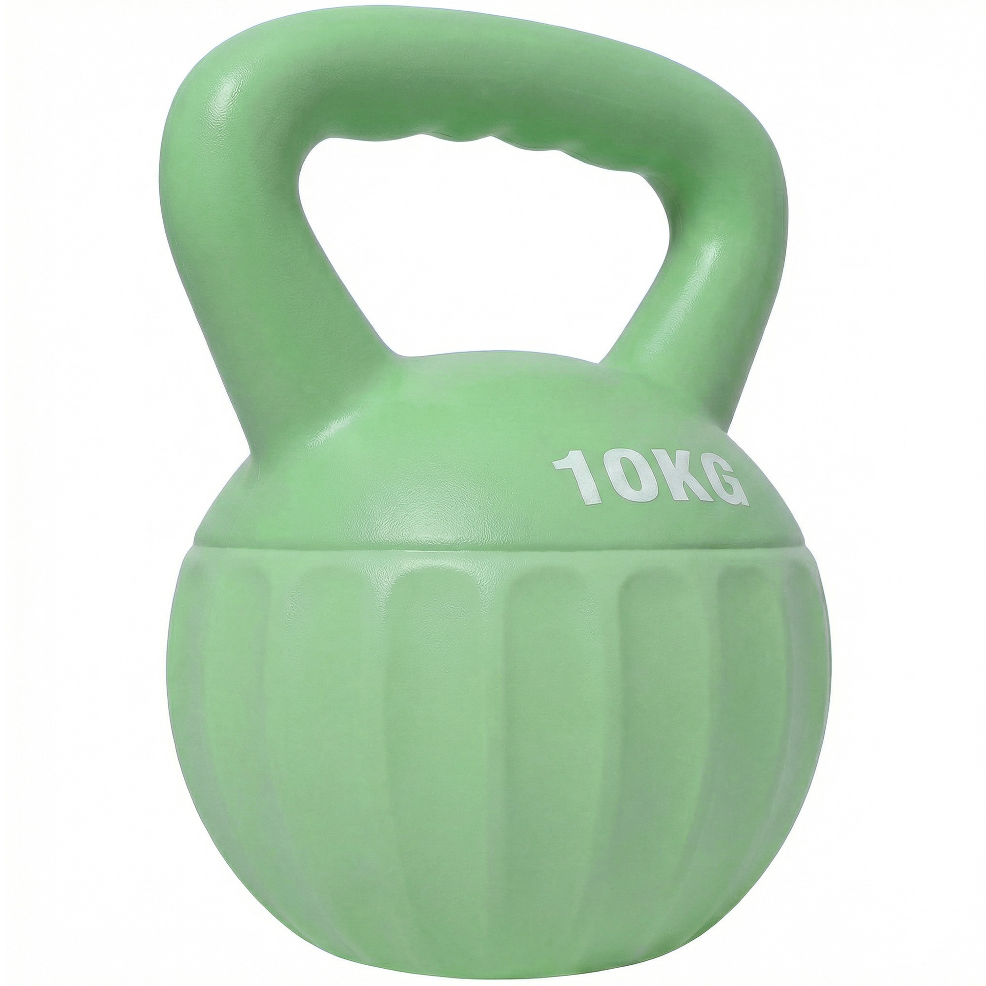 SPORTNOW Kettlebell Kugelhantel 10 kg Gewicht-Hantel mit Sand befüllt für Anfänger Zuhause Krafttraining Grün   Aosom