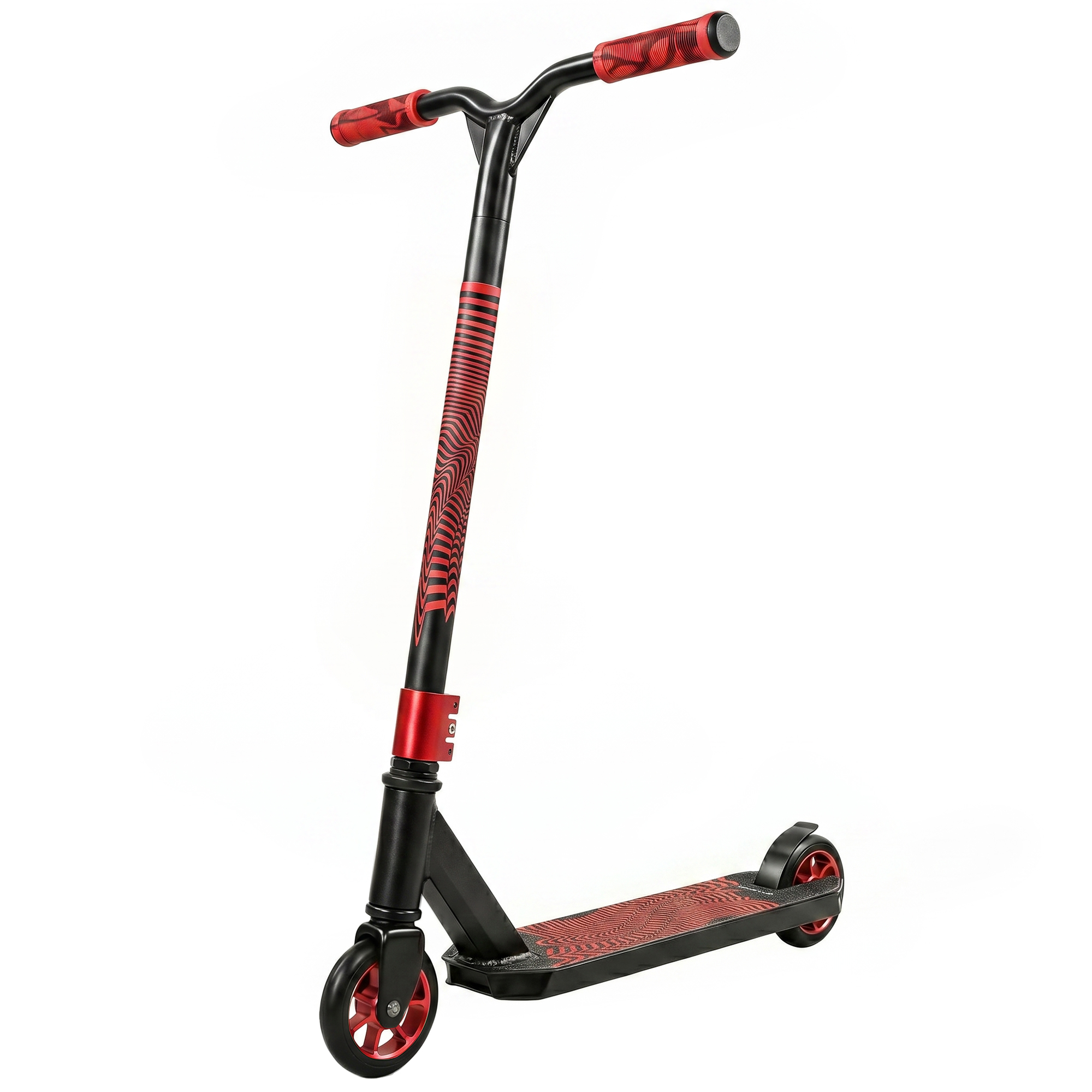SPORTNOW Akrobatik-Scooter, Freestyle-Scooter mit 360°-Lenker, ABEC-9-Lager, 120-mm-PU-Räder, Aluminium-Stahl-Rahmen, rutschfest, für Jugendliche und Erwachsene, für Skatepark, Rot Aosom