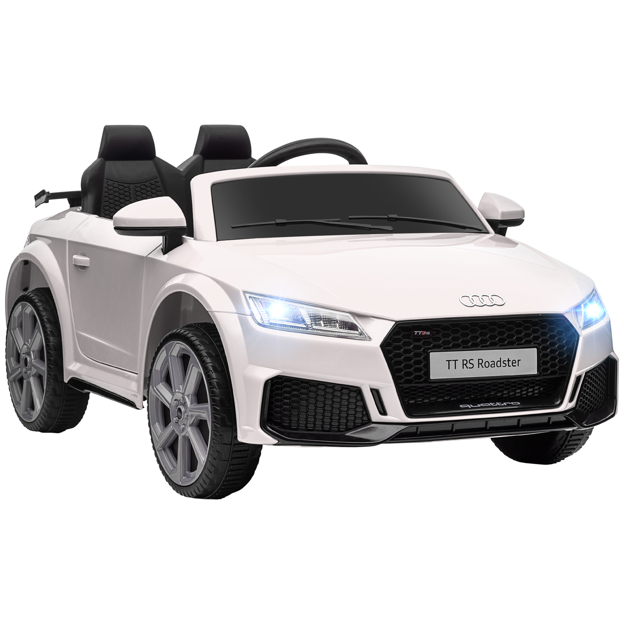 HOMCOM Kinder Elektroauto 12V Kinderauto mit 2,4G Fernbedienung, Musik, Elektrofahrzeug mit Leuchte, USB/MP3-Anschluss, Rückwärtsfunktion Aosom