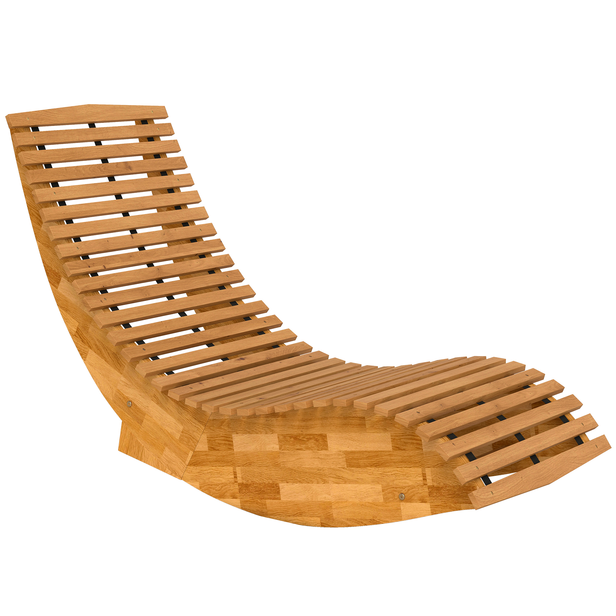 Outsunny Sonnenliege aus Akazienholz Klappbar Ergonomisch Gartenliege mit S-Form Latten-Design, Holzliege bis 120kg Outdoor Schaukelliege Relaxliege für Garten Balkon Hof Terrasse 60 x 156 x 77 cm   Aosom