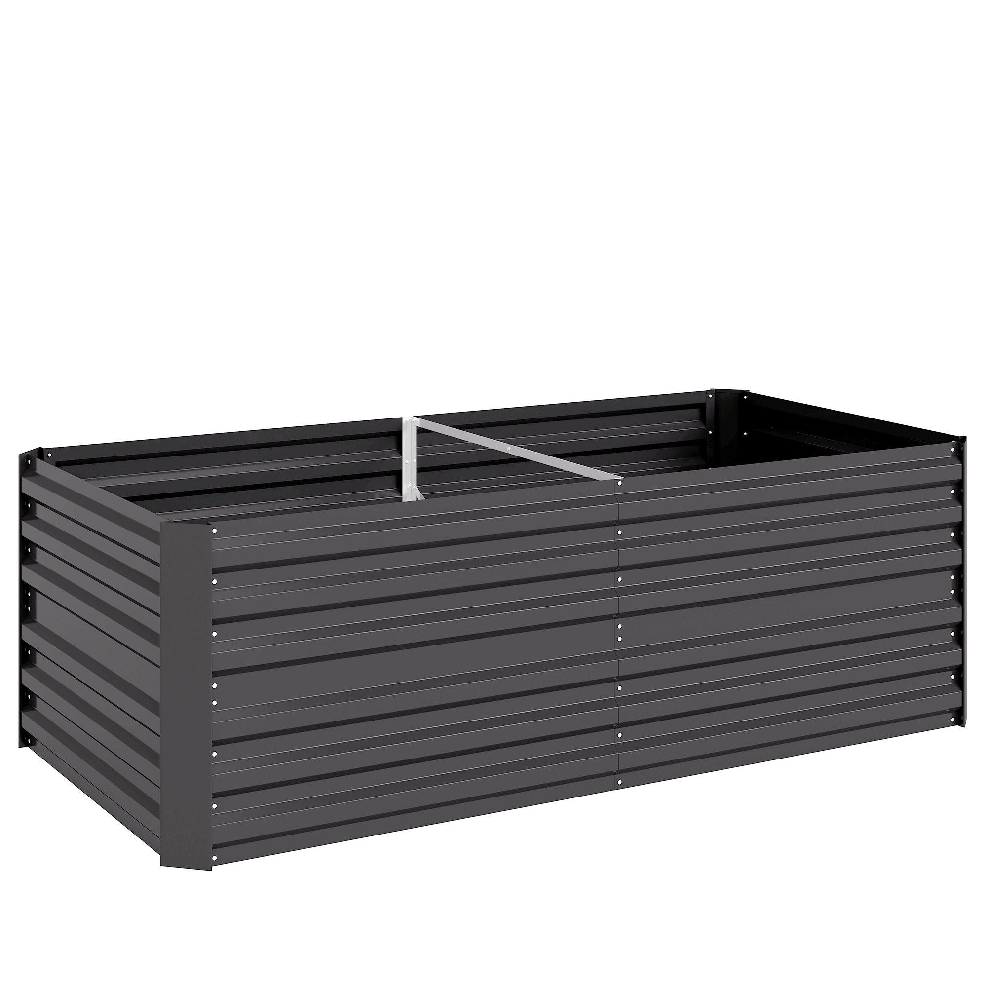 Outsunny Hochbeet aus Stahl, Pflanzbeet Frühbeet Gartenbeet Blumenkasten steckbar, Pflanzkasten Pflanzkübel Gemüsebeet 180x90x60cm für Garten Balkon Terrasse, Gartenspalier für Blumen, Pflanzen, Obst   Aosom