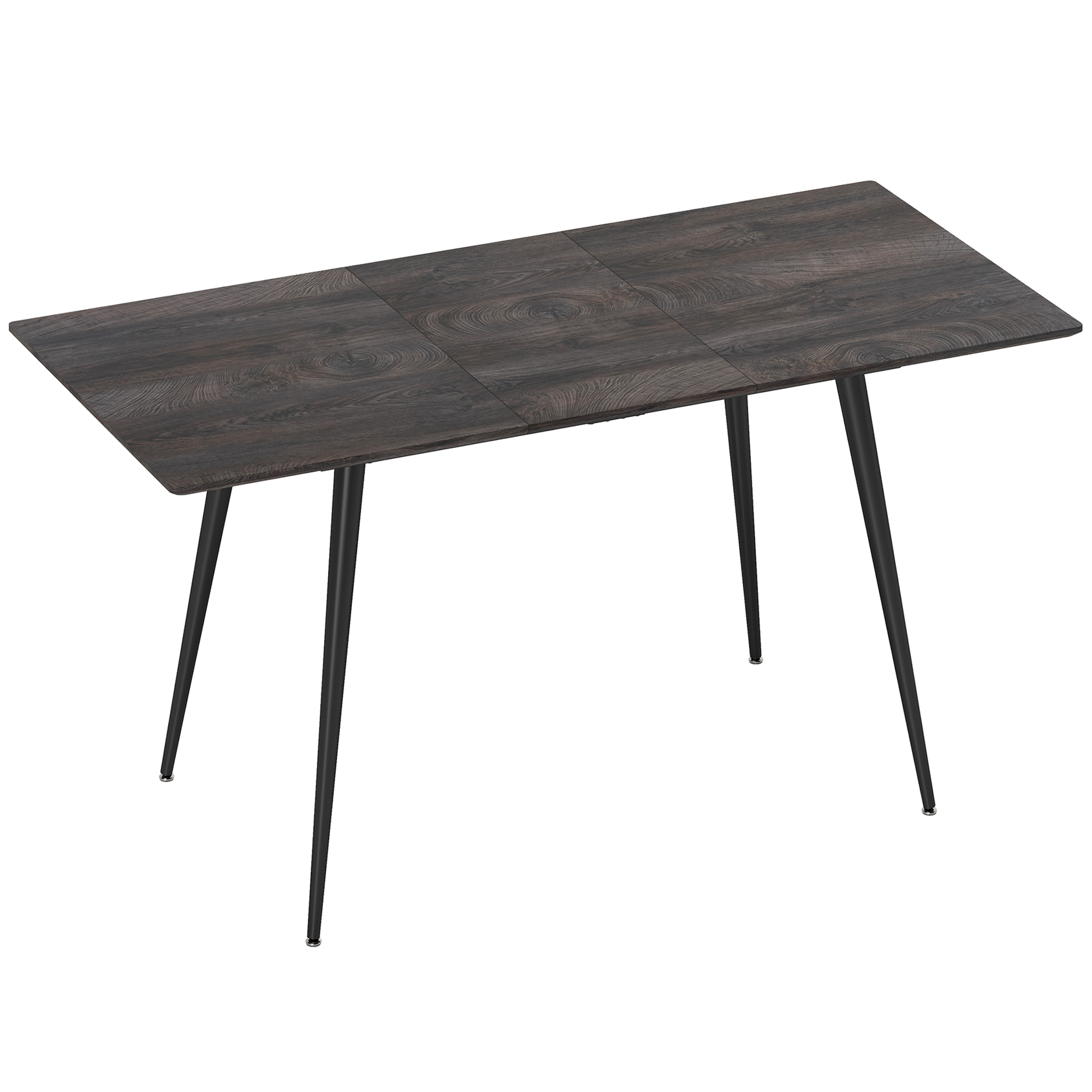 HOMCOM Esstisch ausziehbar rechteckig Küchentisch für 6-8 Personen mit Holzoptik, Schiebeschienen und Verriegelungen Esszimmertisch, Grau, 120-160 cm   Aosom