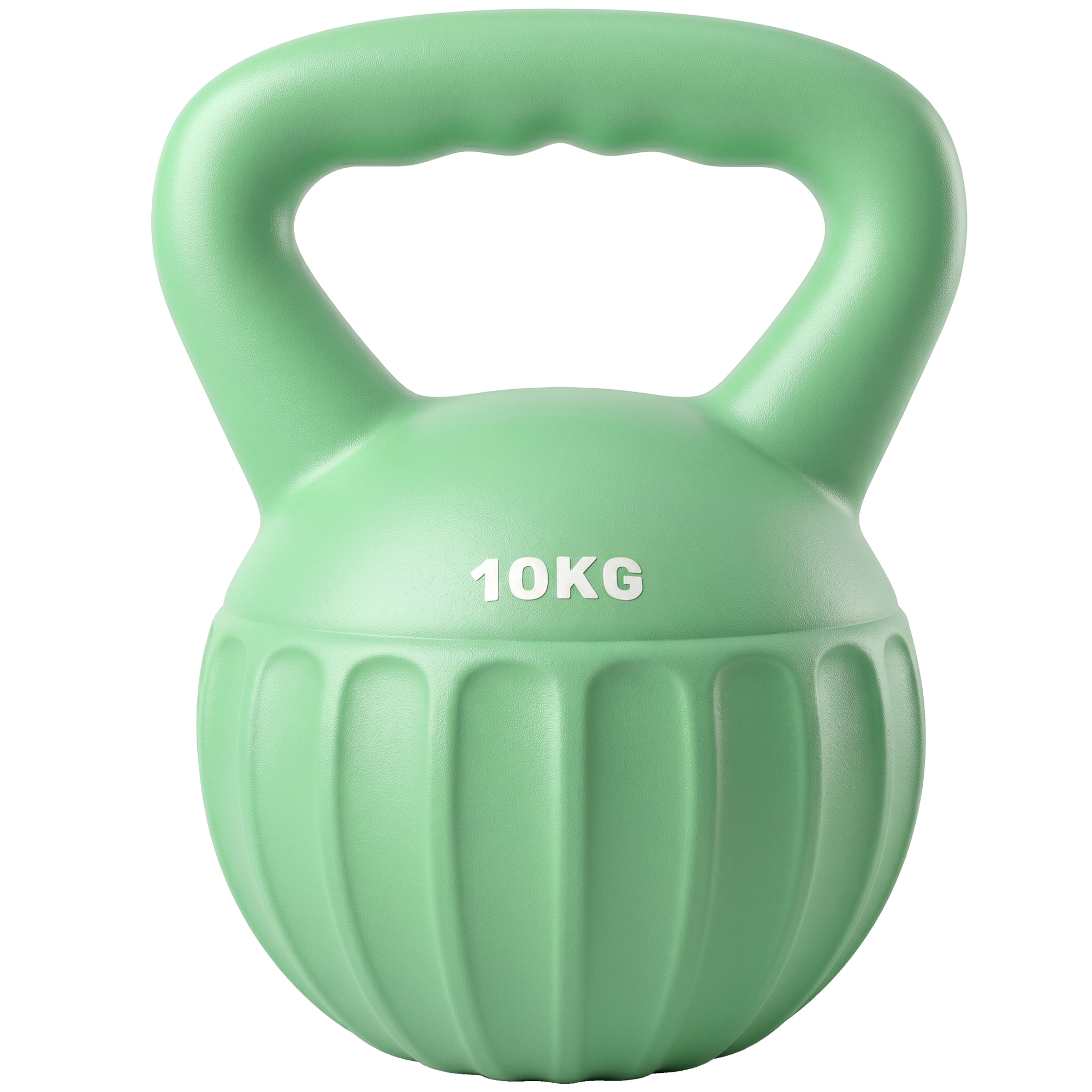 SPORTNOW Kettlebell Kugelhantel 10 kg Gewicht-Hantel mit Sand befüllt für Anfänger Zuhause Krafttraining Grün   Aosom