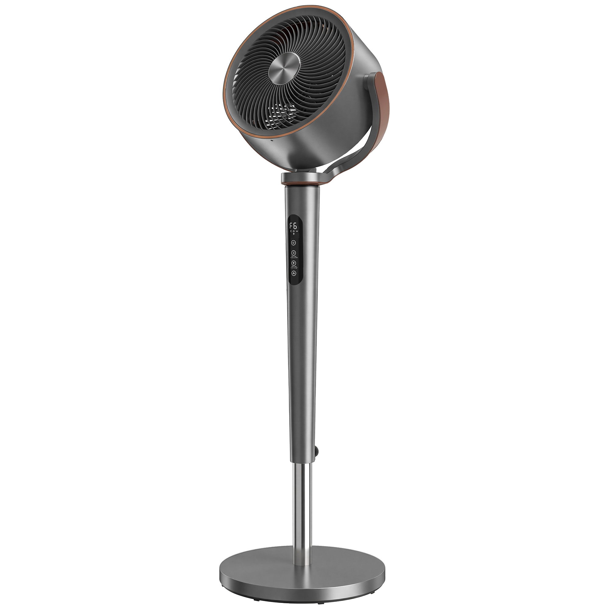HOMCOM Standventilator Luftzirkulator Lüfter mit 12 Geschwindigkeitsstufen, LED-Display, Fernbedienung, Timer Ventilator Umluftventilator Verstellbarer 70°+90° Oszillation 35,5 x 32,5 x 116,5 cm   Aosom