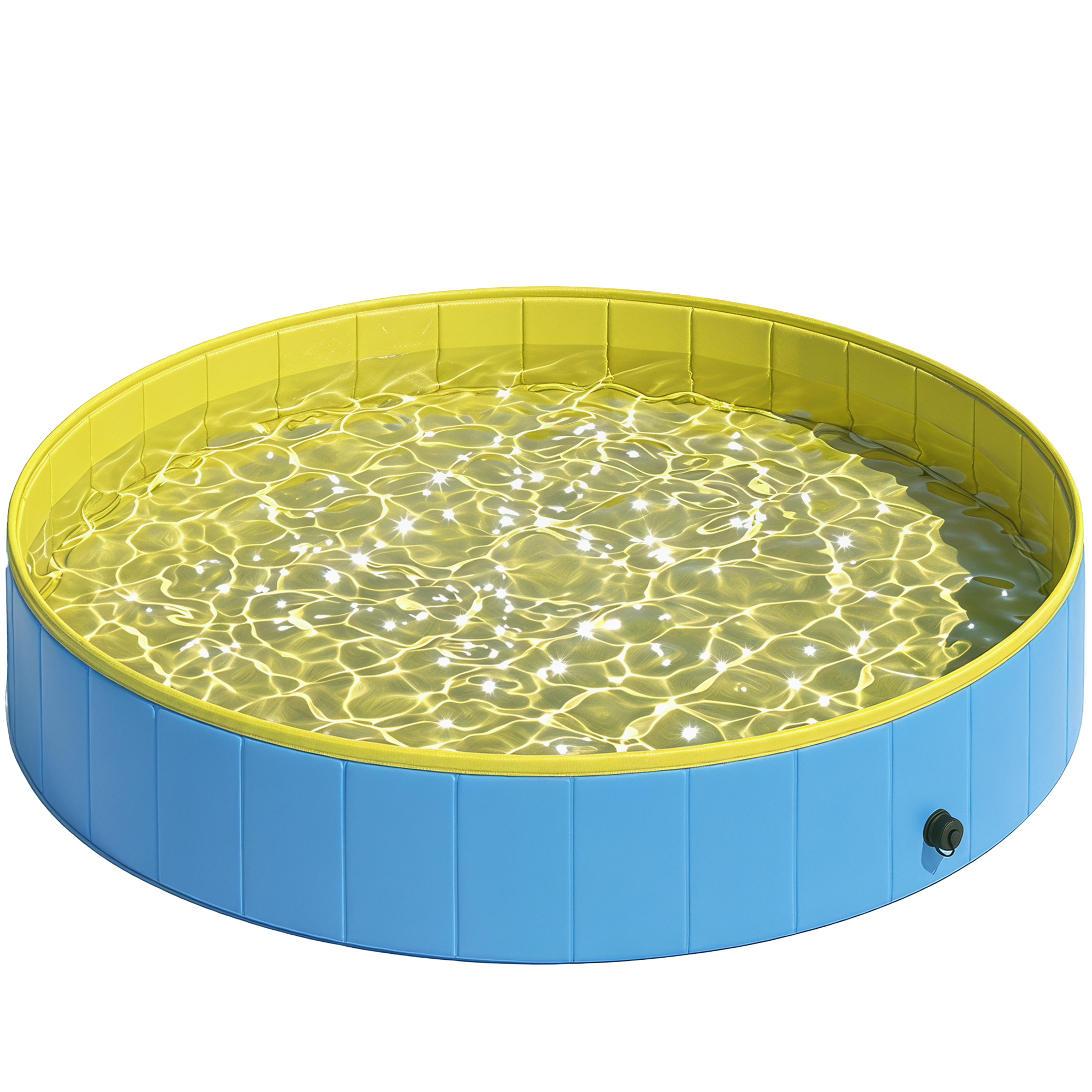 PawHut Hundepool für Große und Extra Große Hunde Faltbare Hunde Planschbecken 160 x 30 cm Hundebadewanne Rutschfeste Schwimmbecken Hundeplanschbecken für Enten, Innen- und Außen, Blau   Aosom
